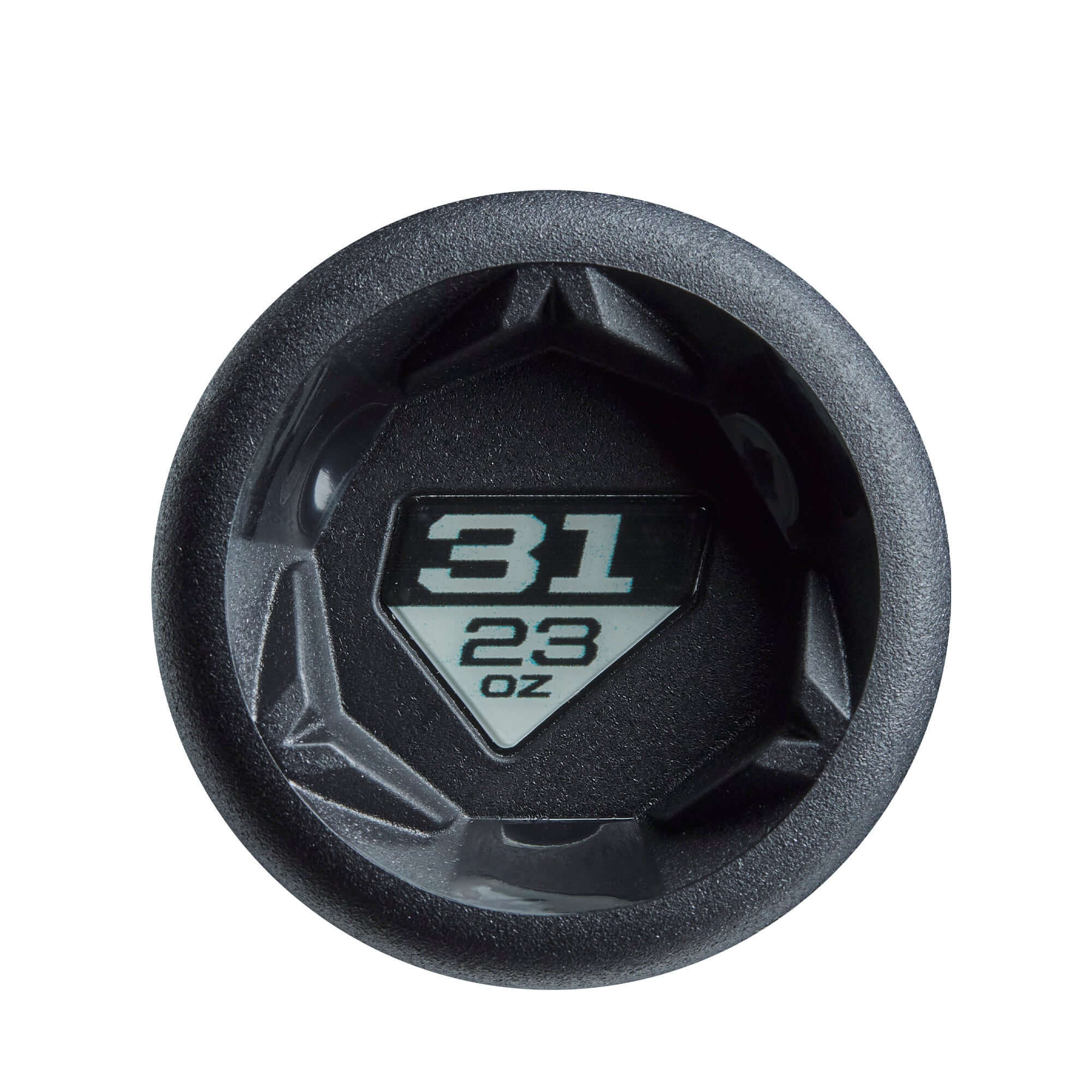 Close-up view of the knob for ergonomic grip and control on DeMarini Zen Bat.