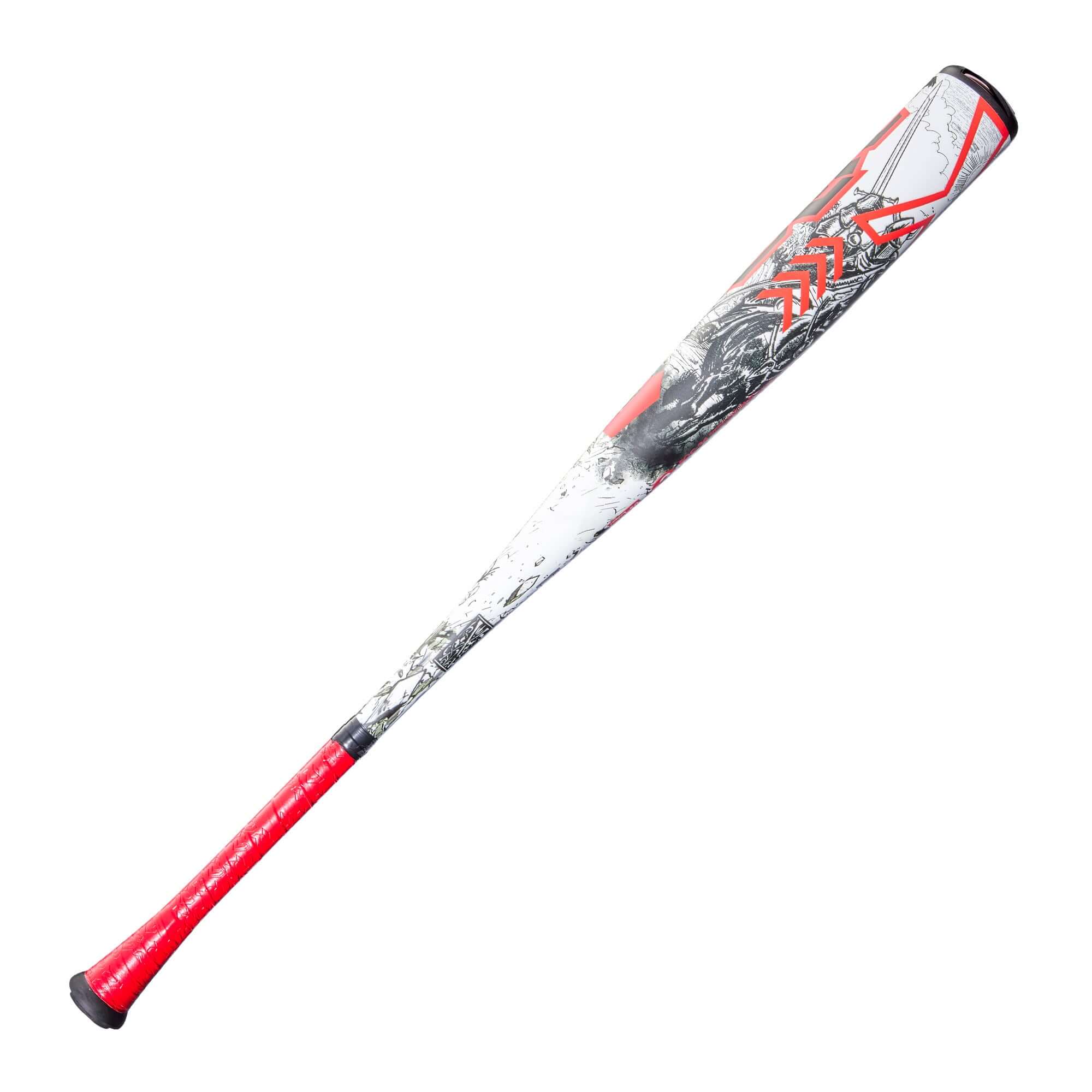 2026 DeMarini Exile™ (-3) BBCOR baseball bat featuring red, white, and black design for elite players.