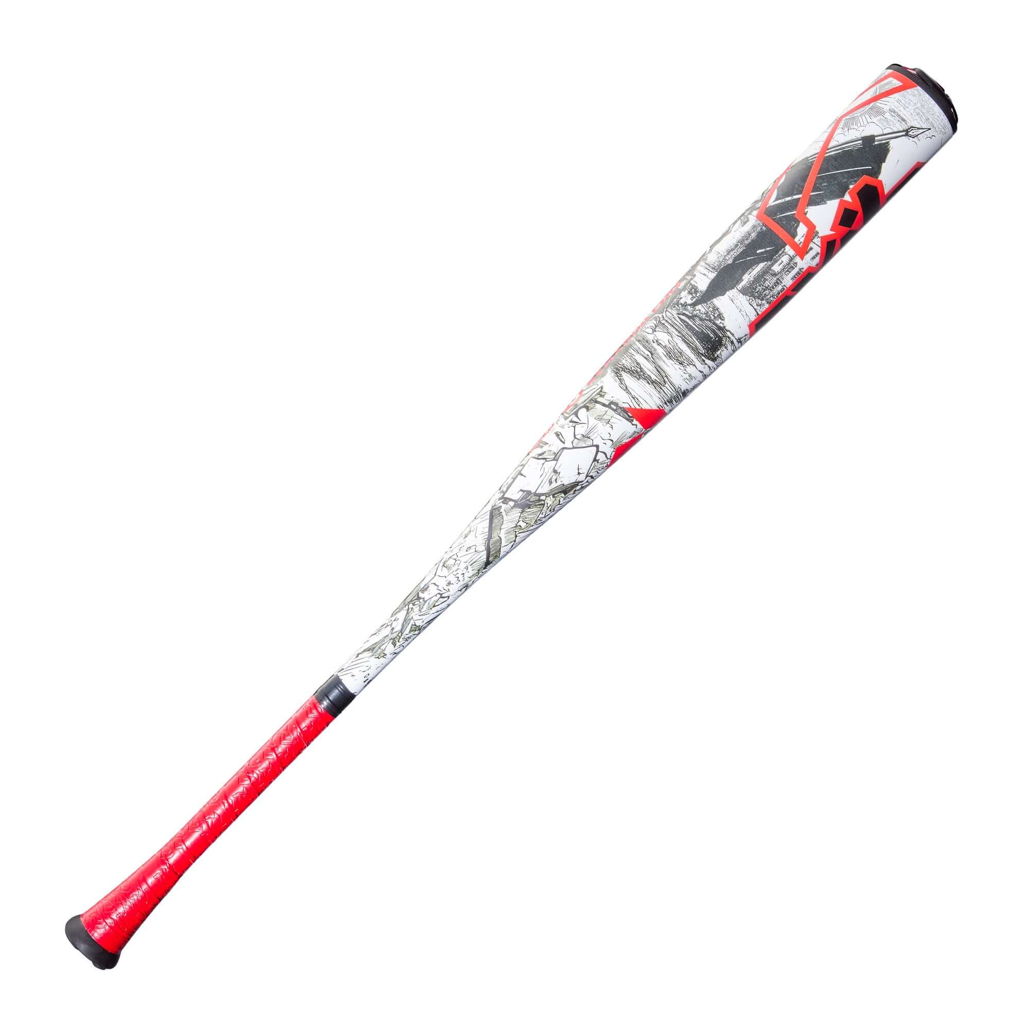 2026 DeMarini Exile (-3) BBCOR baseball bat with a red and gray design for superior performance and power.