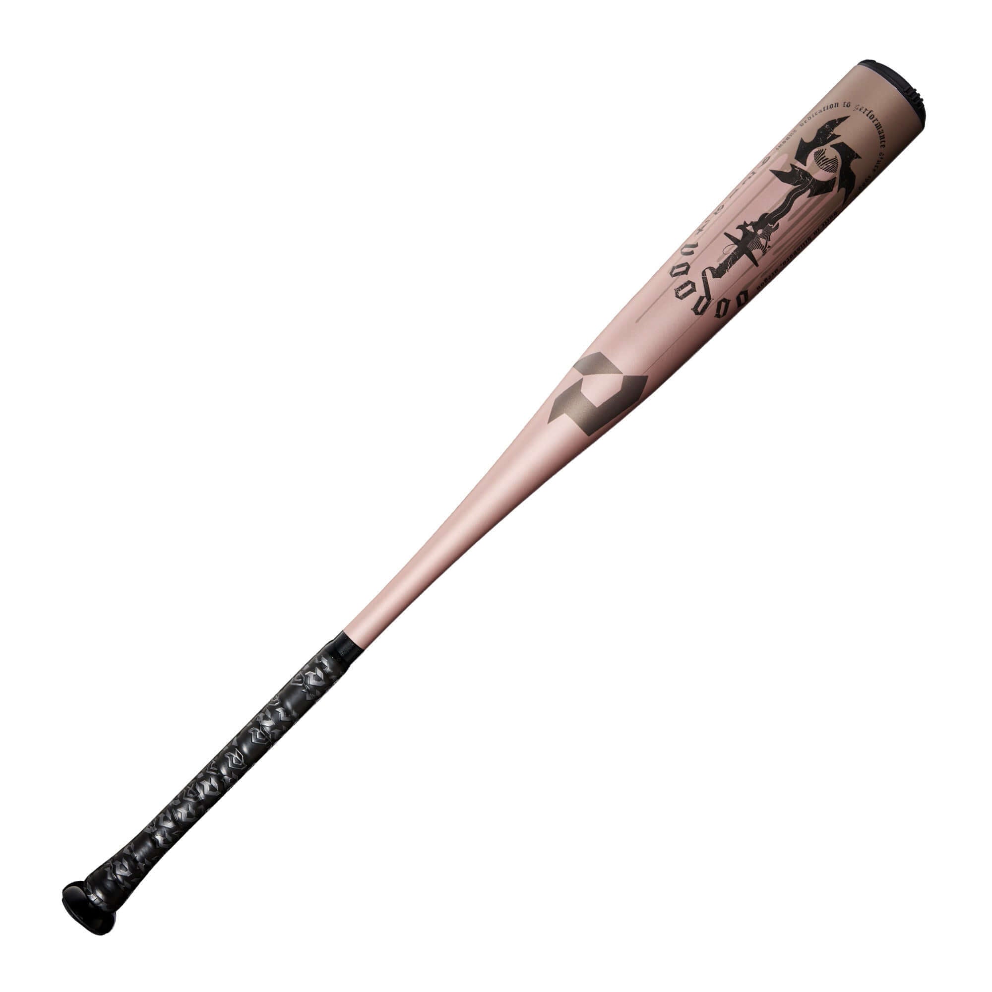Front View of DeMarini Voodoo One Rose Gold 2025 - Lightest-Swinging One-Piece BBCOR Bat"