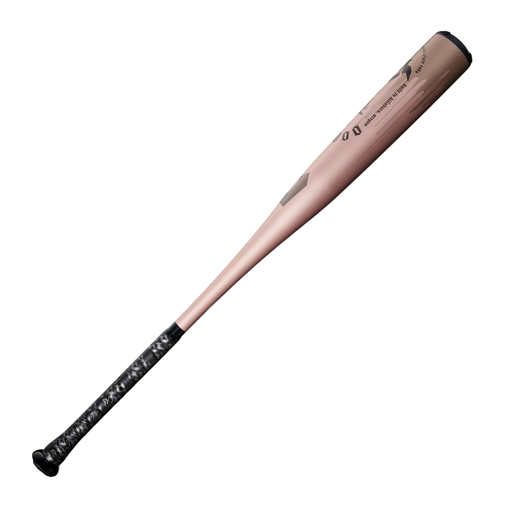 Right Side of DeMarini Voodoo One Rose Gold 2025 - Tapered Barrel Reduces Hand Sting