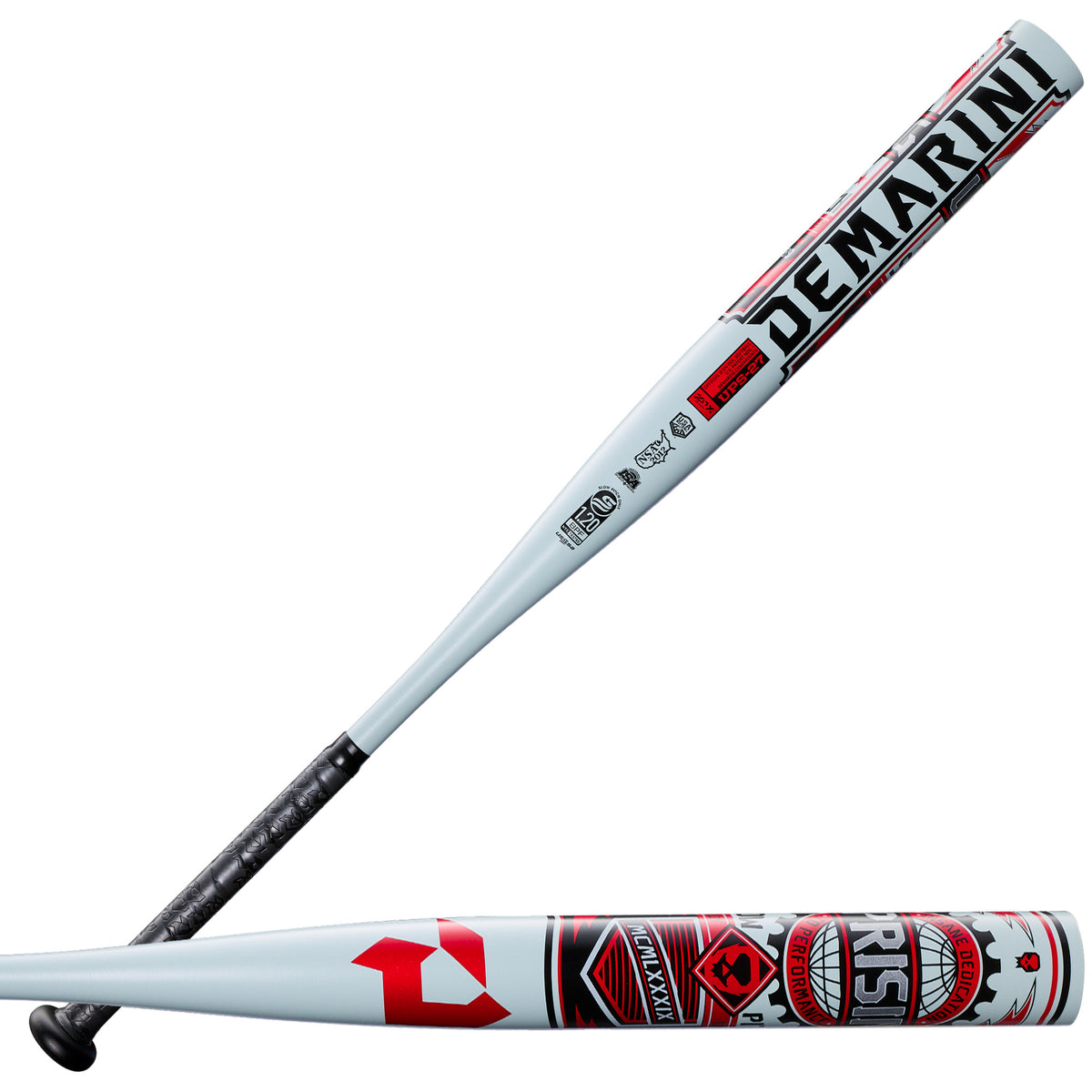 2027 DeMarini Uprising Slowpitch Softball Bat with durable one-piece alloy construction and ZNX Alloy design.