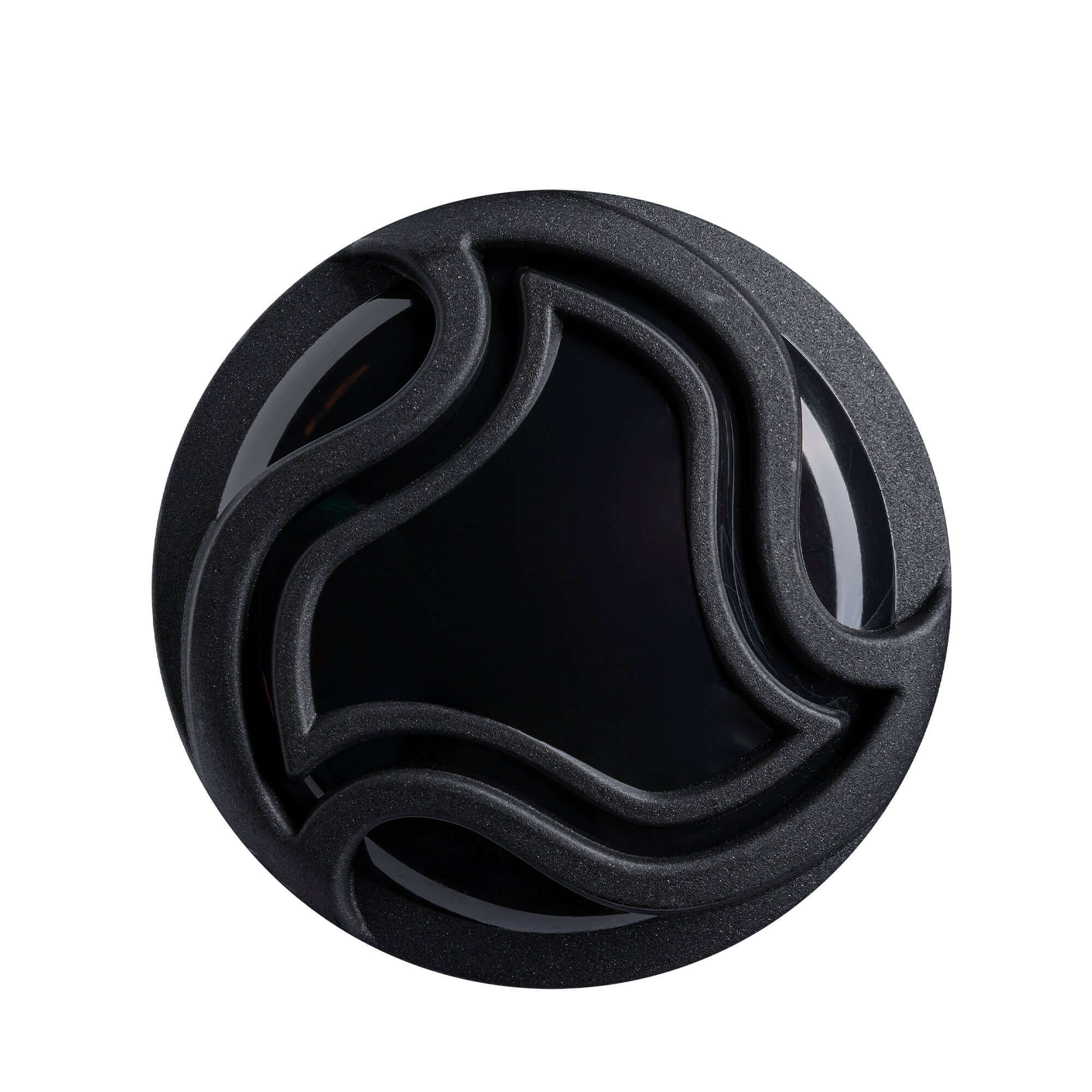 2027 DeMarini Exile SL (-10) Baseball Bat end cap view showing intricate black design