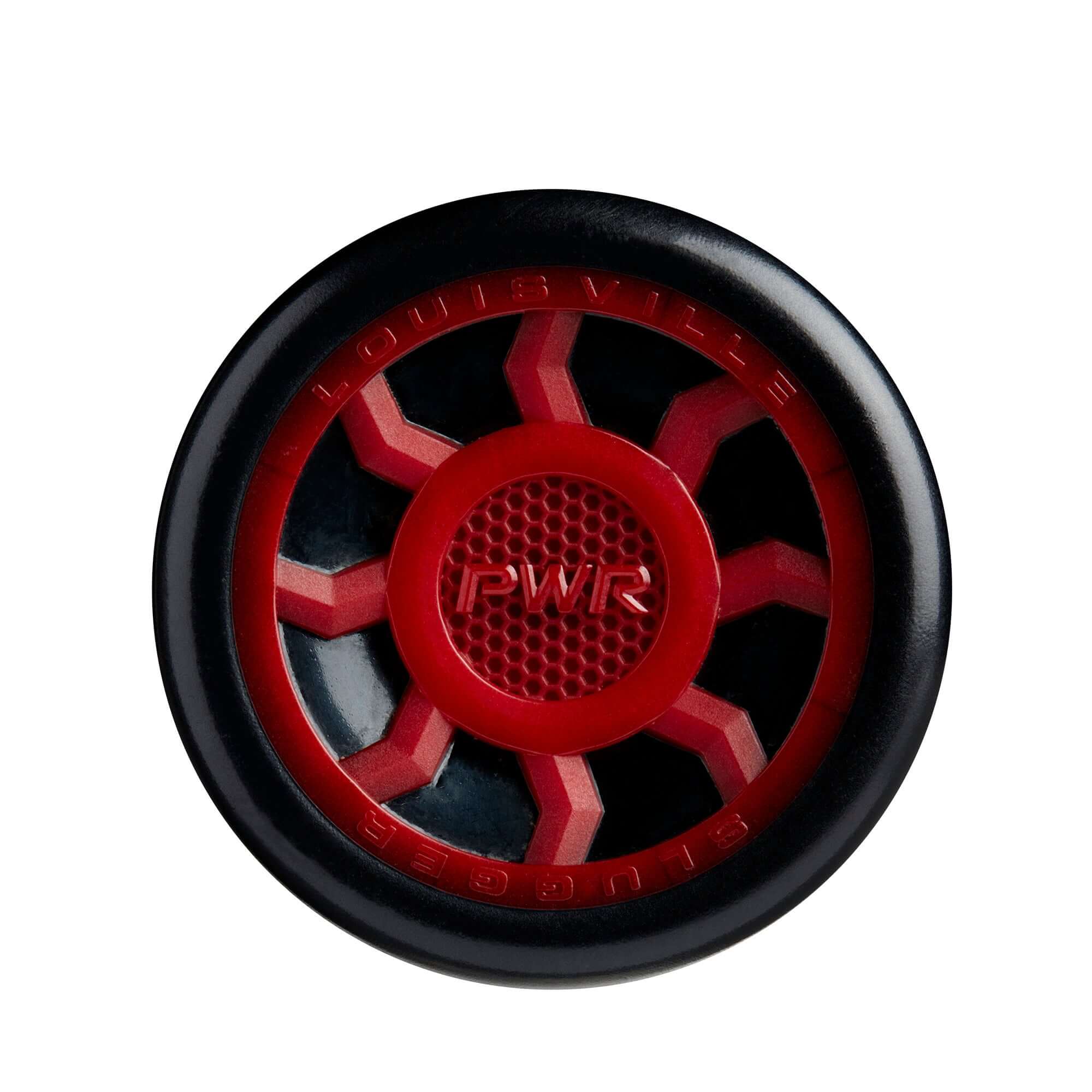 Louisville Slugger PWR End Cap for Select PWR (-3) BBCOR Baseball Bat, showcasing its sleek design and performance features.