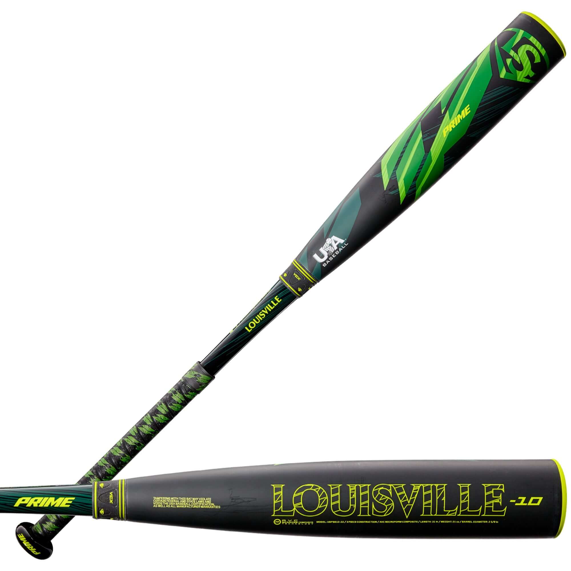 Louisville PRIME (-10) 2 5/8 USA Baseball Bat with AVC MicroForm™ Composite Barrel
