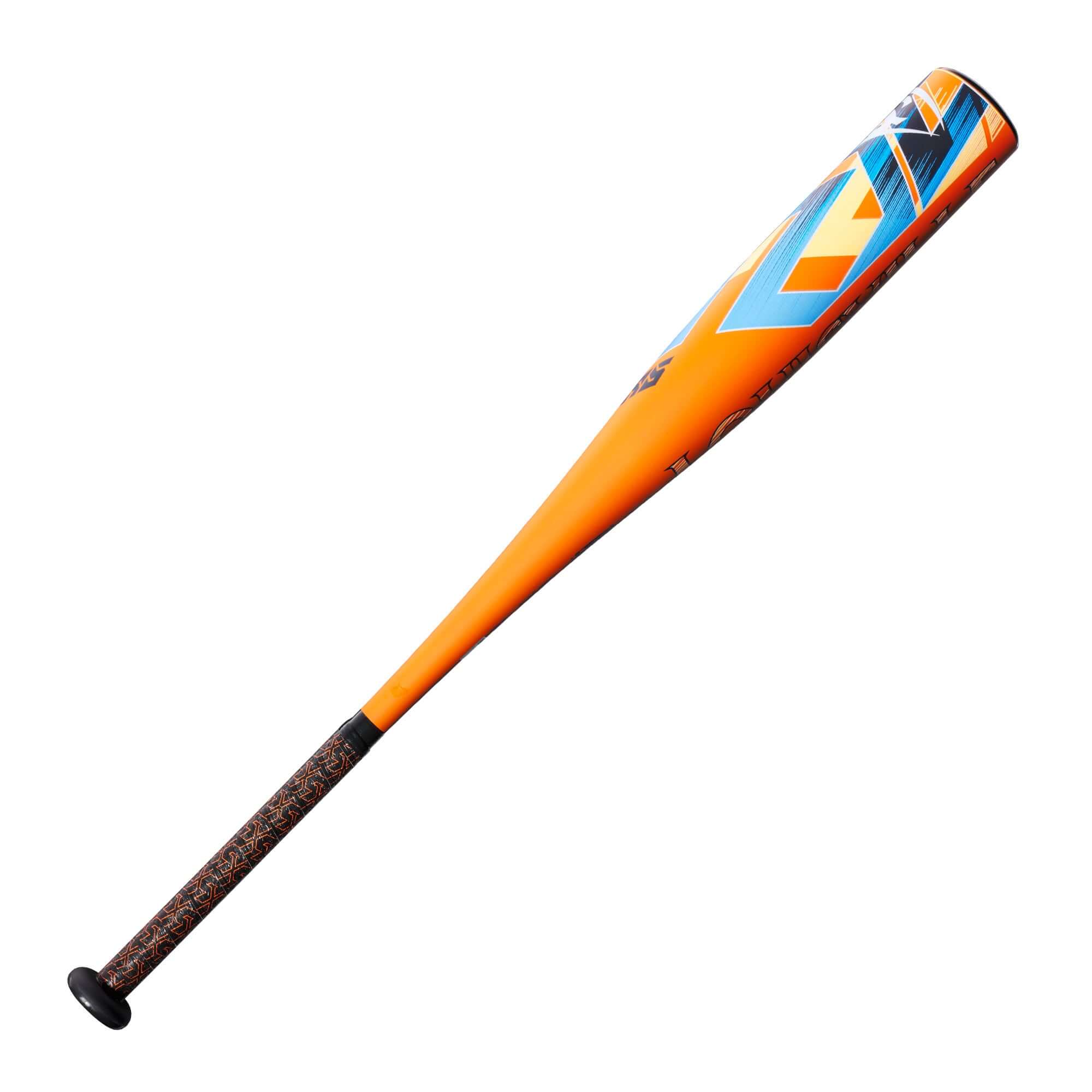 Louisville Slugger Atlas (-10) USSSA Baseball Bat in vibrant orange, designed for optimal swing speed and barrel control.