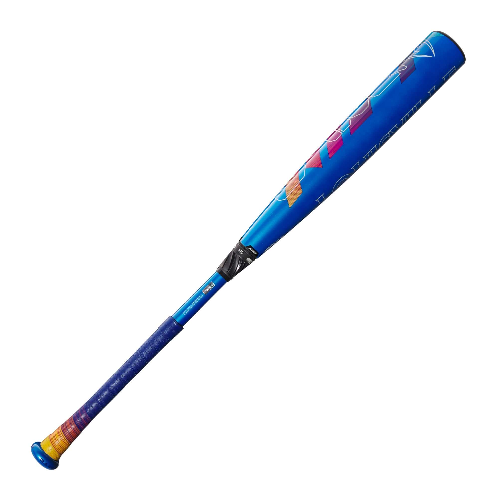 Louisville Slugger Love The Moment Meta (-3) BBCOR baseball bat in blue, promoting inclusion for individuals on the autism spectrum.