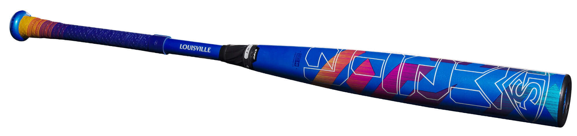 Louisville Slugger Love The Moment Meta (-3) BBCOR Baseball Bat in vibrant blue colorway with exclusive branding.