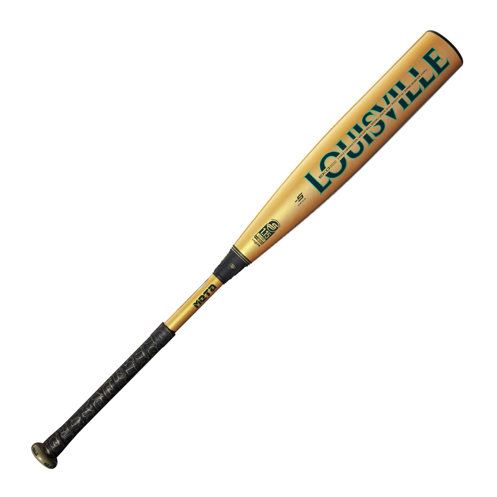 Louisville Slugger 2024 Meta (-5) USSSA Baseball Bat with a 2 ¾” barrel for enhanced hitting performance and power.