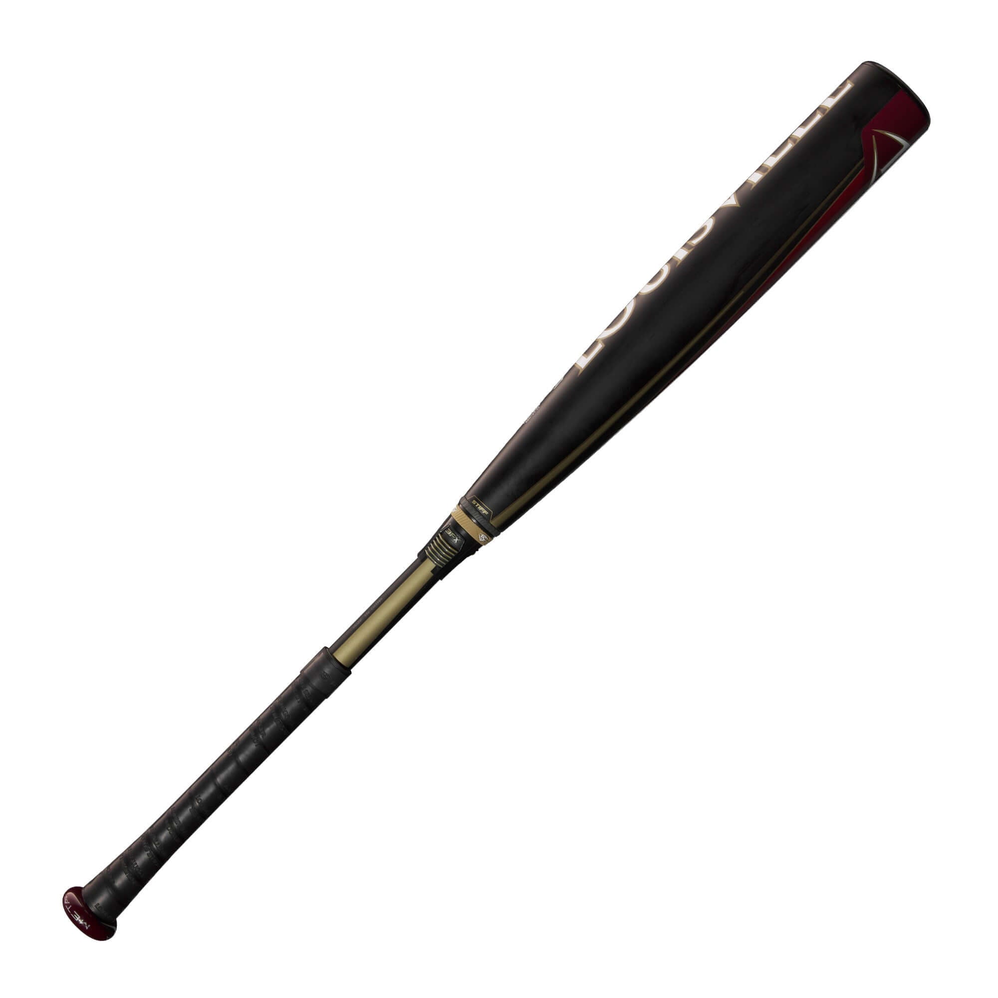 Louisville Slugger Meta 2025 BBCOR (-3) baseball bat showcasing EKO Composite Barrel and balanced swing weight.