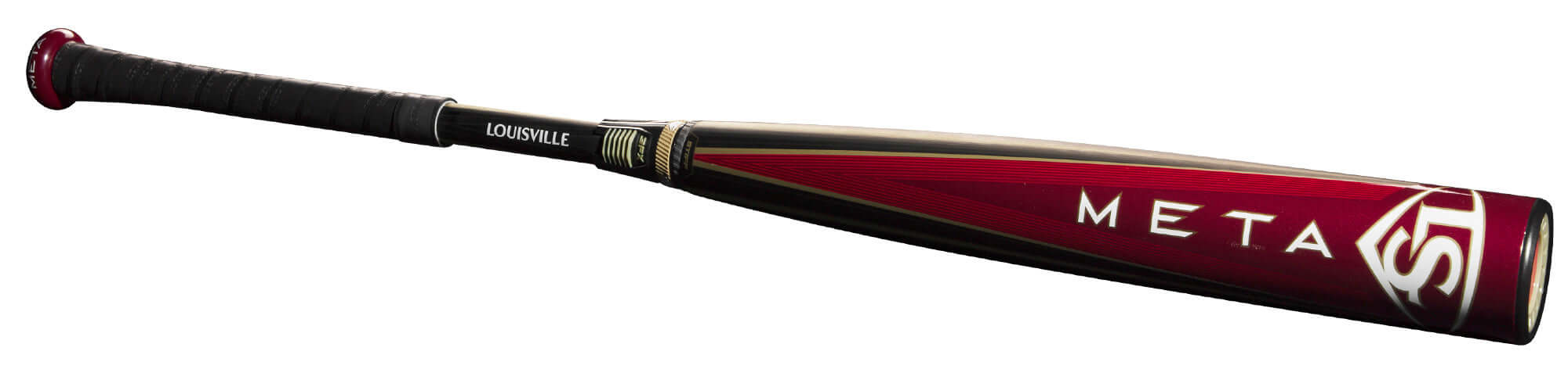 Louisville Slugger Meta 2025 BBCOR (-3) baseball bat with EKO Composite Barrel for power and speed.