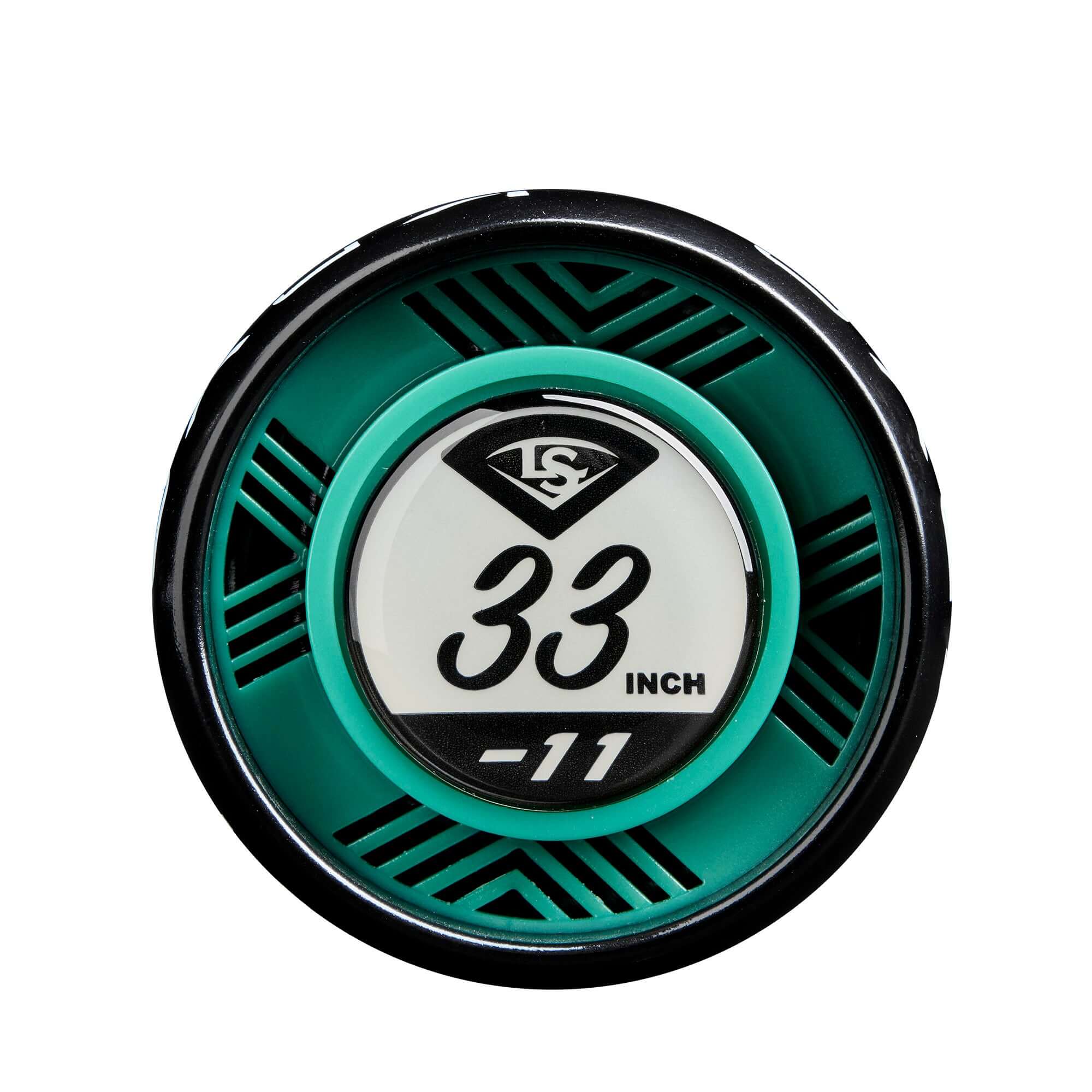 Louisville Slugger Kryo 2025 Fastpitch Bat -11, 33-inch size, showcasing the bat's end cap design and specifications.