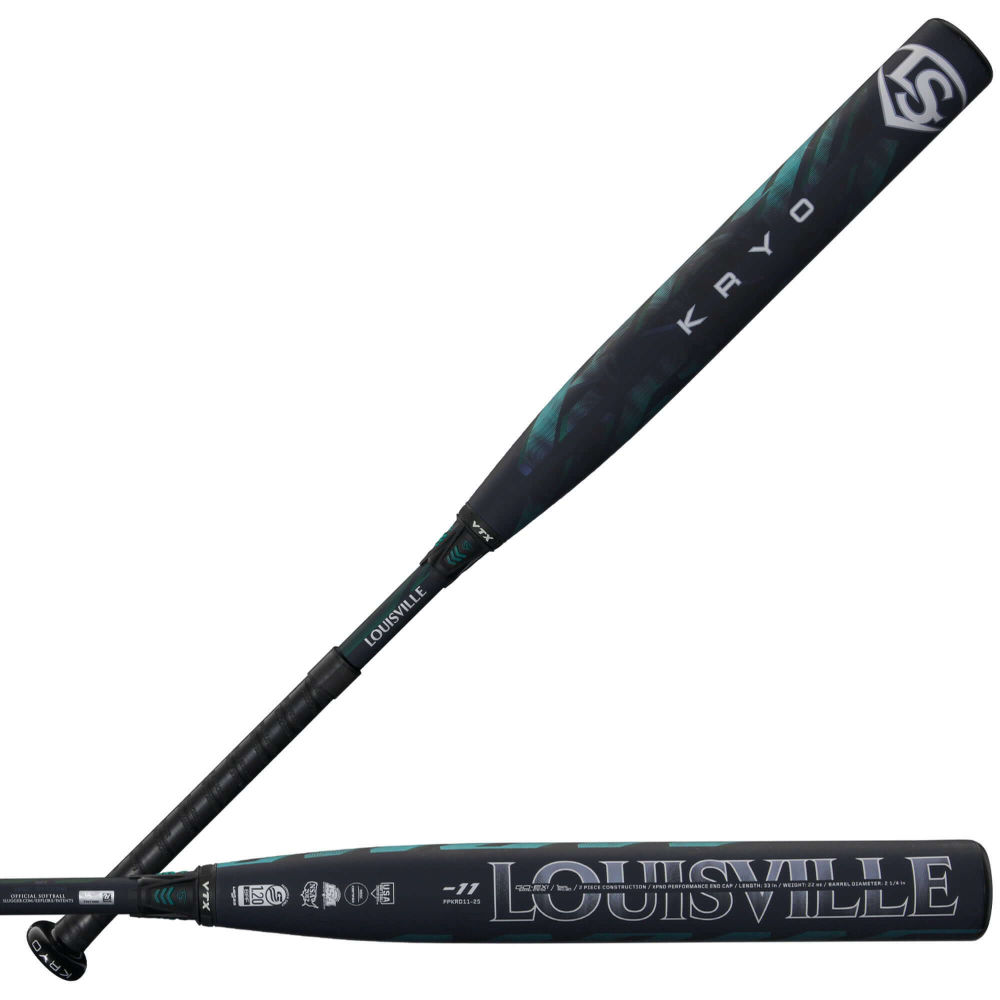 Louisville Slugger Kryo 2025 Fastpitch Bat -11, featuring advanced barrel system for maximum sweet spot and elite performance.