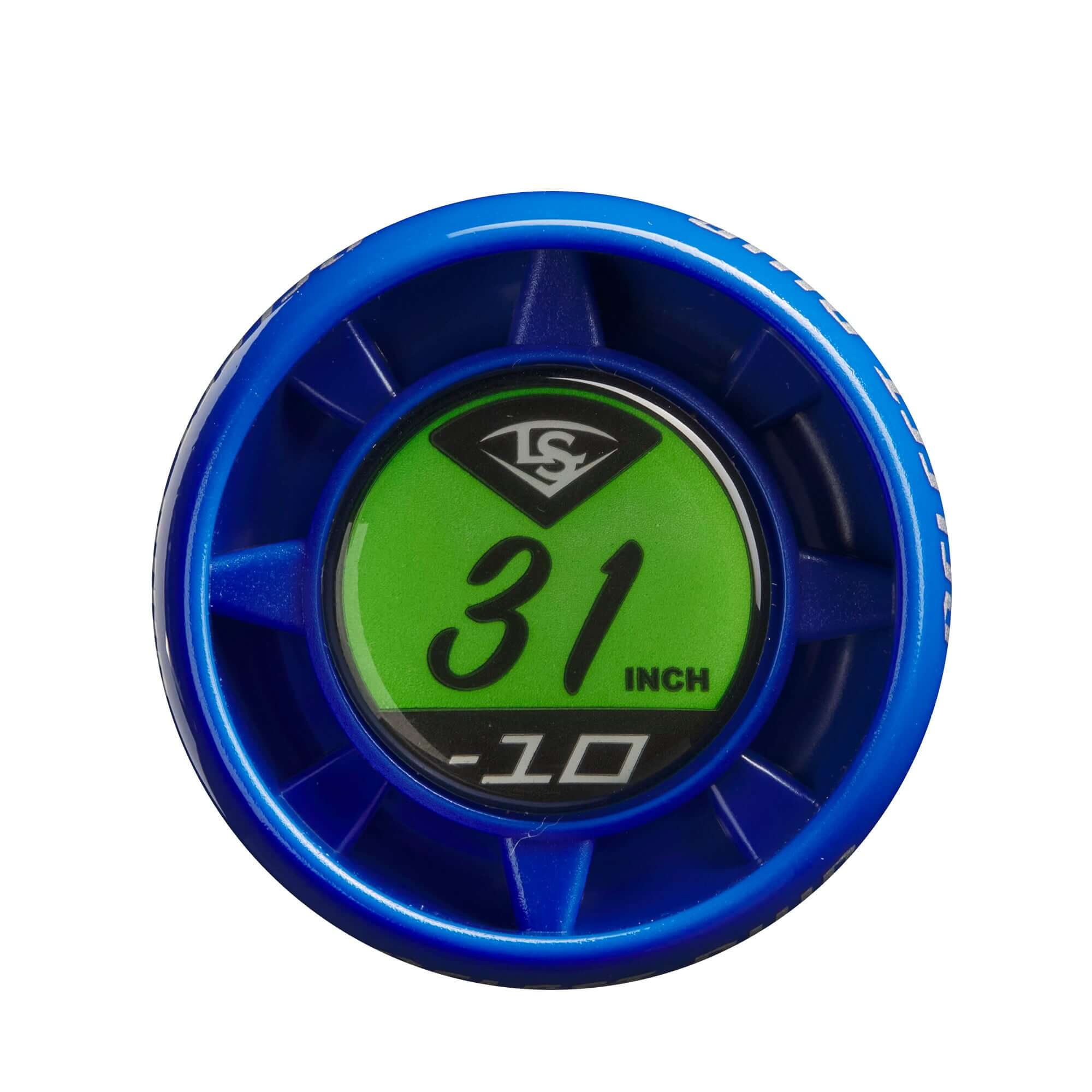 Louisville Slugger Select PWR 2025 USA bat end cap showing 31 inch length and -10 drop specification.