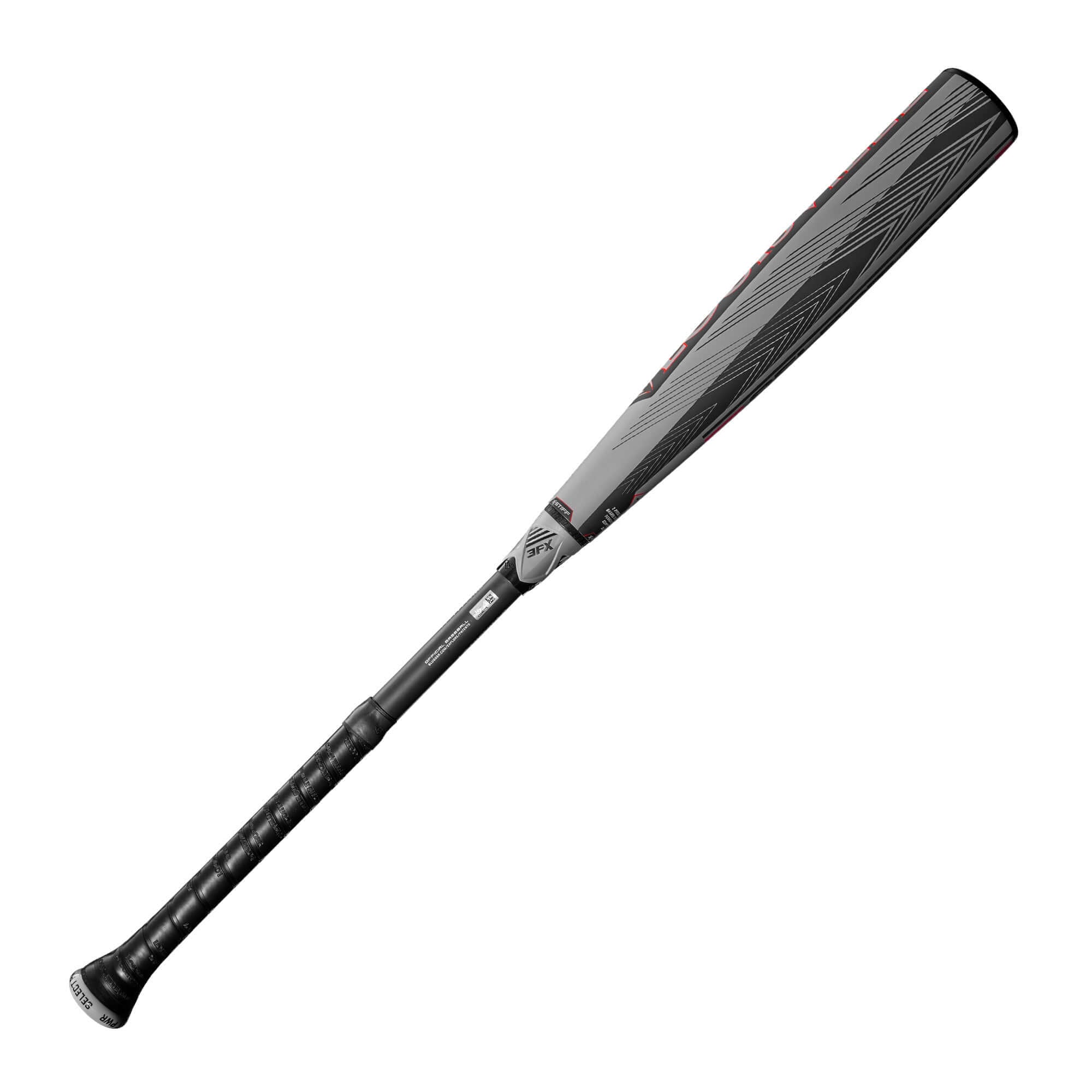Right side of 2026 Select PWR Bat displaying extended alloy barrel, power swing weight, and premium LS Pro grip.