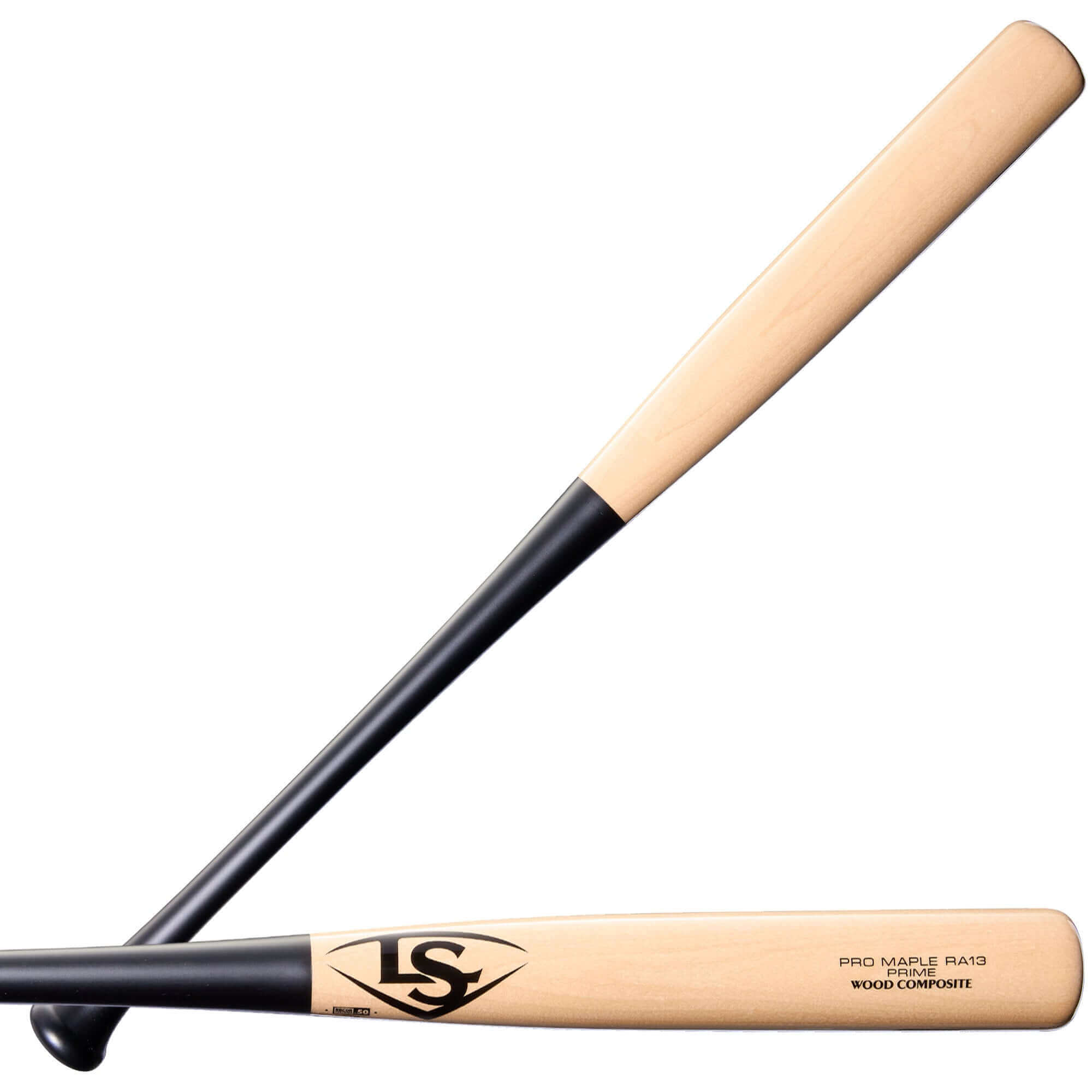 Louisville Slugger RA13 Maple Wood Composite Bat - full view.