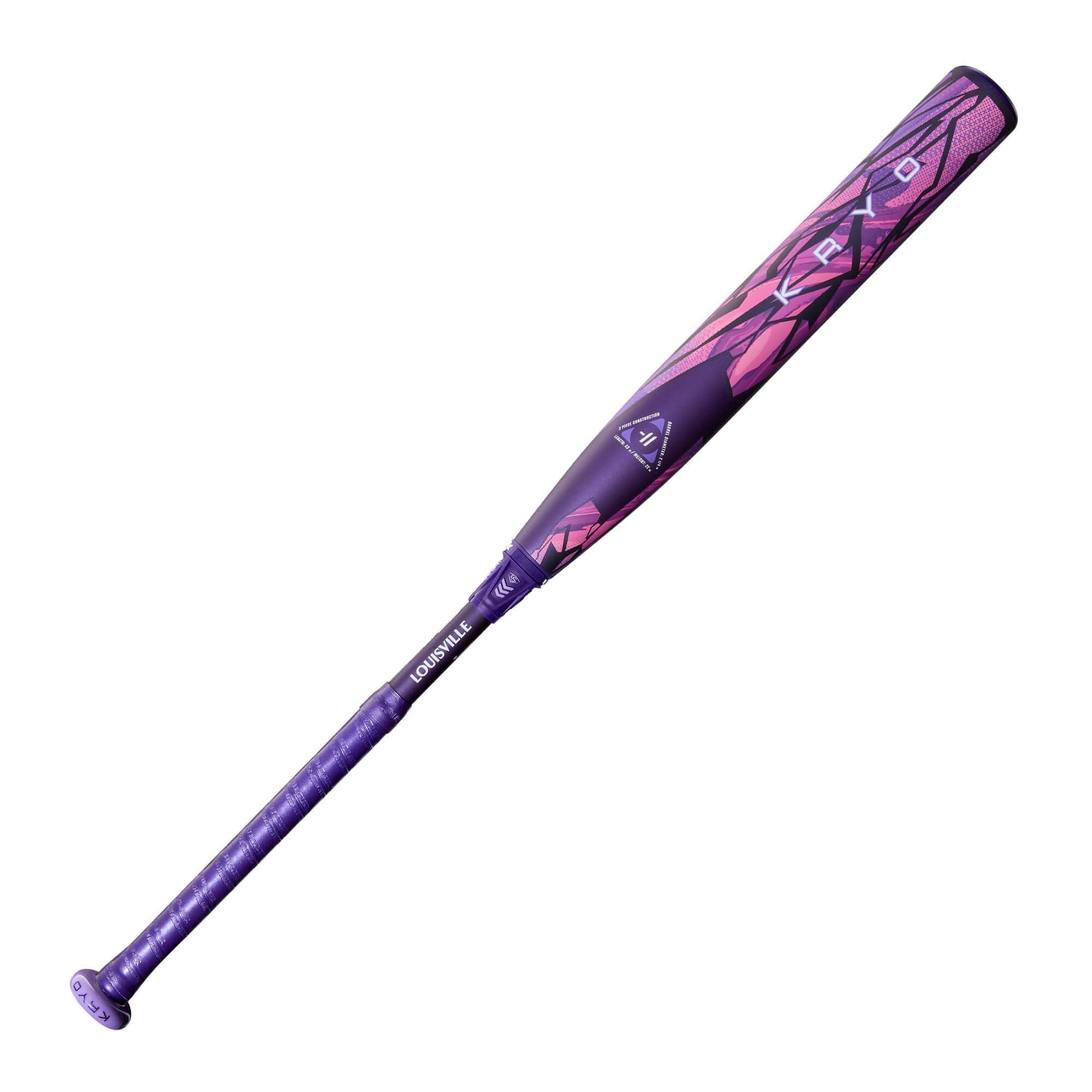 Front view of 2026 Louisville Slugger Kryo Thundernight (-11) Fastpitch Bat with balanced swing weight