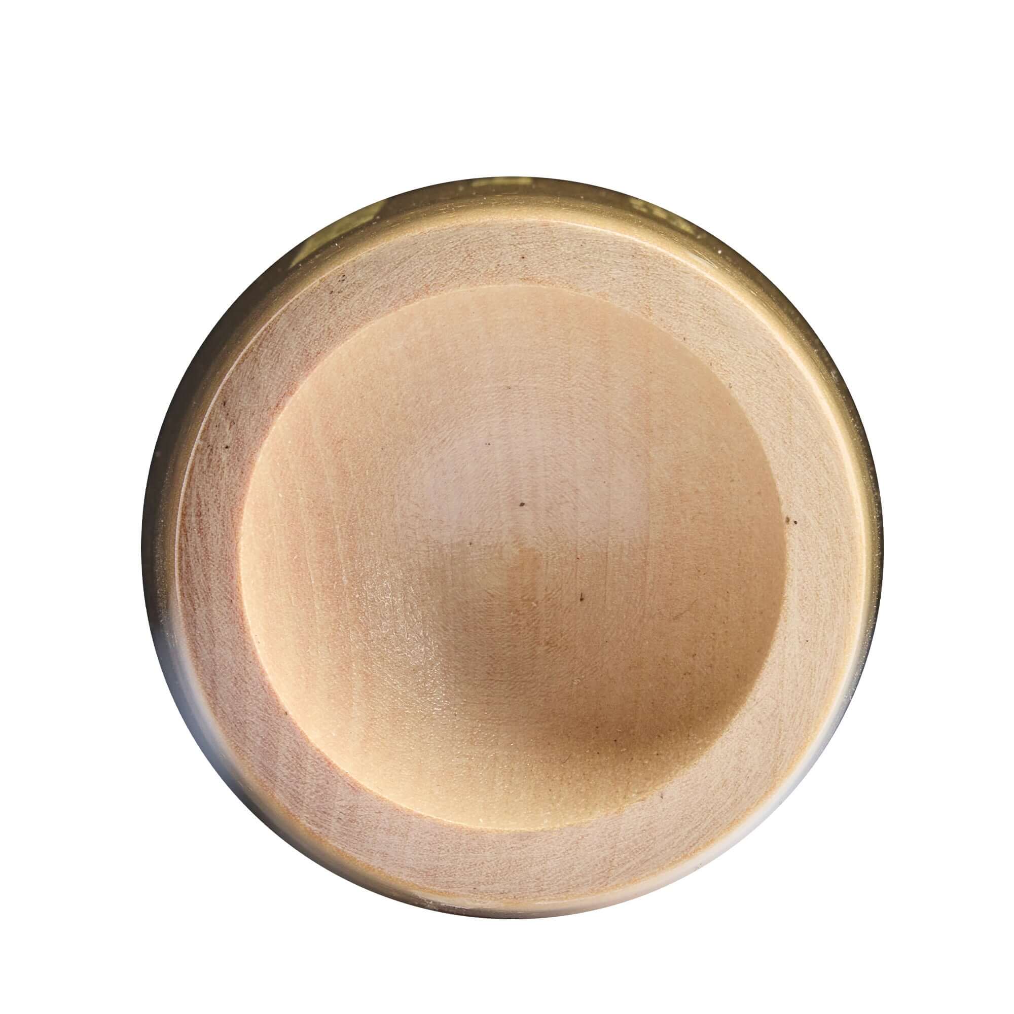 Top view of the Louisville Slugger Pro Prime Natural TPD1 baseball bat barrel showcasing its torpedo shape.