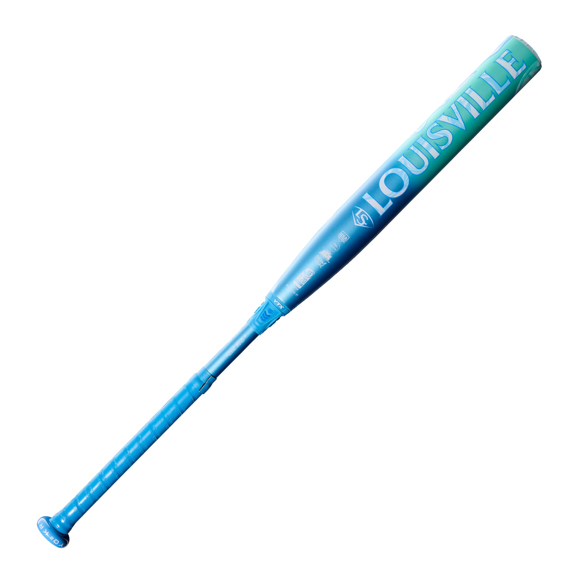 2027 Louisville Slugger Kryo2 FP (-11) Fastpitch Softball Bat in aquatic blue design