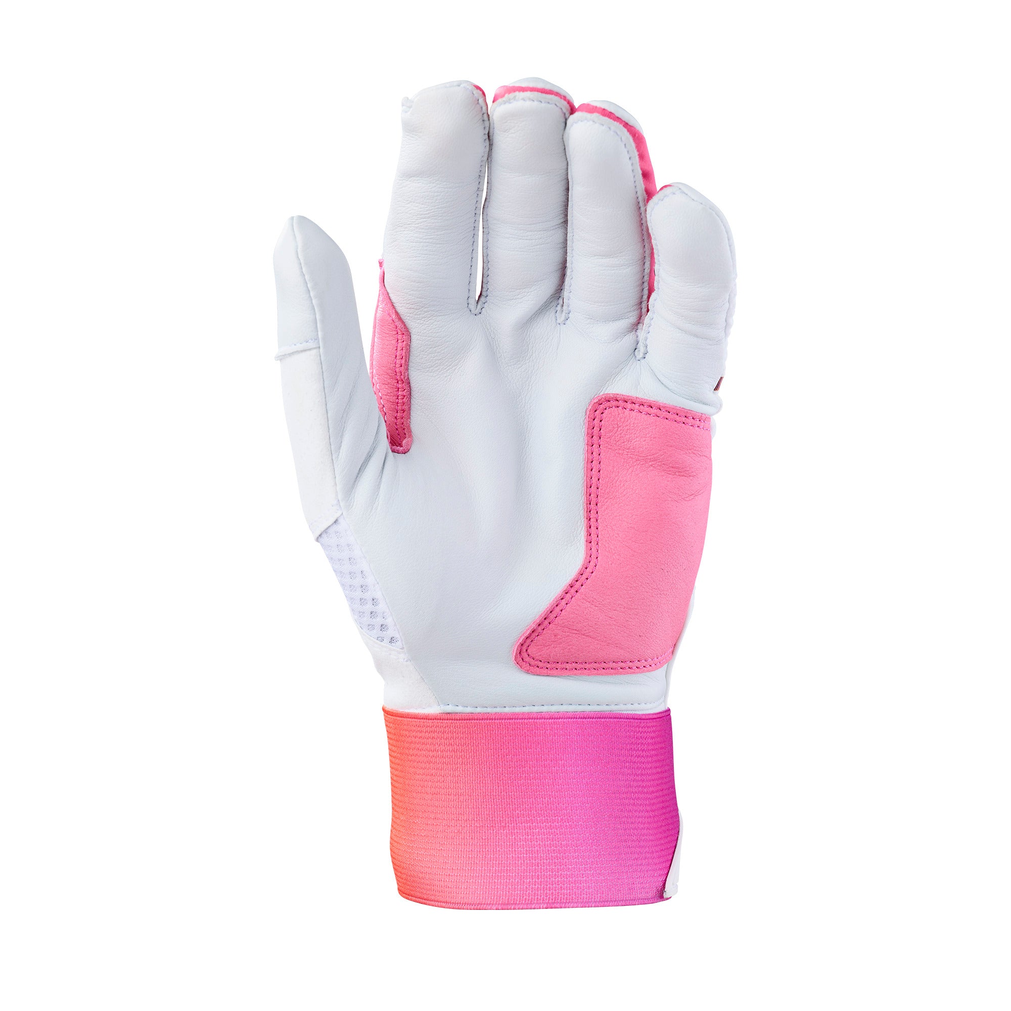 Evoshield X-SRZ Gradient Carbyne Adult Batting Gloves with Strap - Team White/Orange featuring a white-hot gradient design and durability.