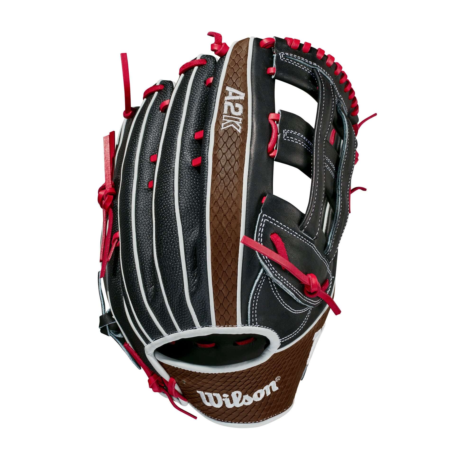 Wilson A2K 1799 Outfield Glove, 12.75, Black/Black/Saddle Tan, Pro Stock Select Leather, Dual Post Web