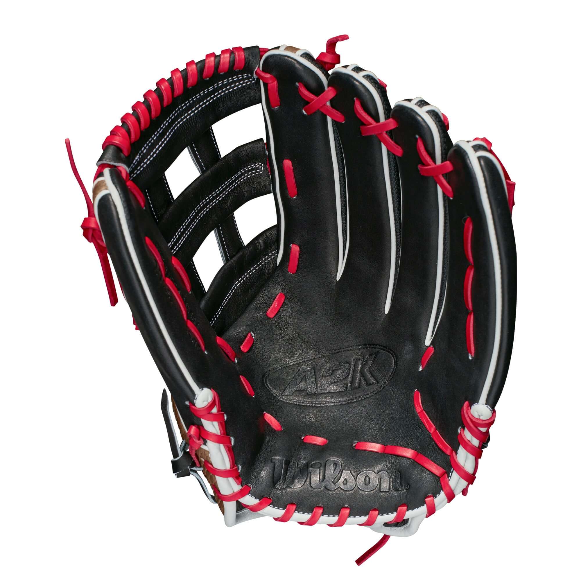 Wilson A2K 1799 Outfield Glove, 12.75, Black/Black/Saddle Tan, Pro Stock Select Leather, Dual Post Web