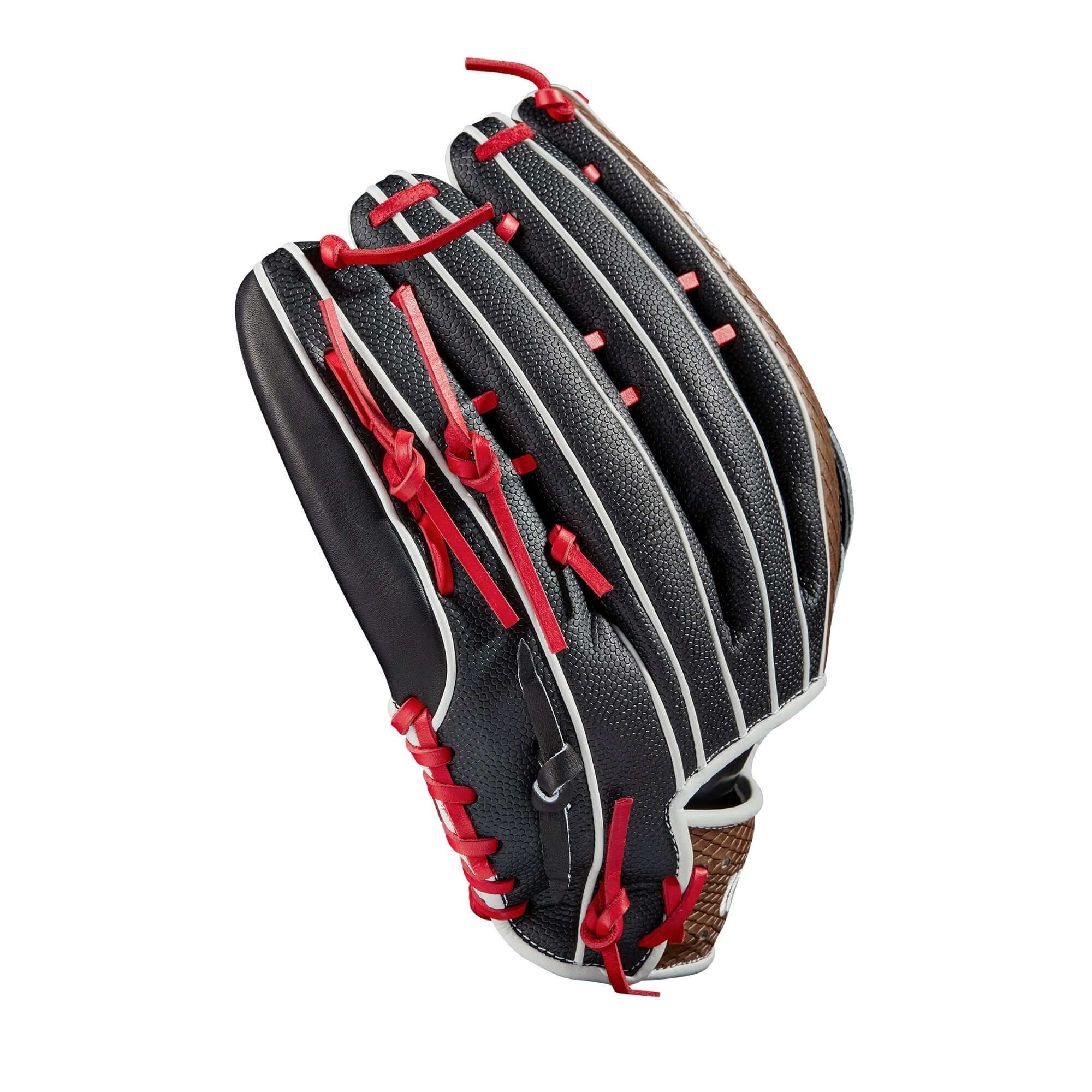 Wilson A2K 1799 Outfield Glove, 12.75, Black/Black/Saddle Tan, Pro Stock Select Leather, Dual Post Web