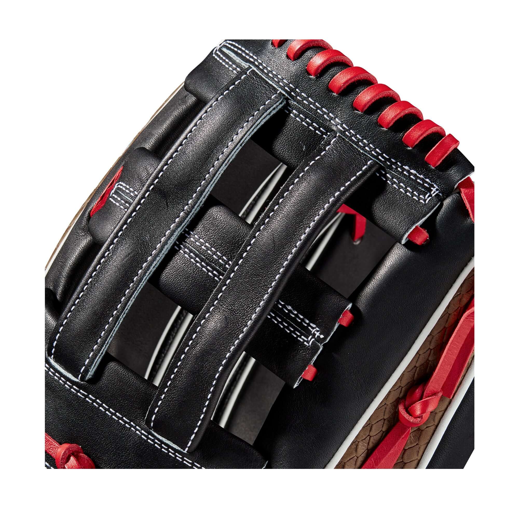 Wilson A2K 1799 outfield glove, 12.75, black and saddle tan, left-hand throw.