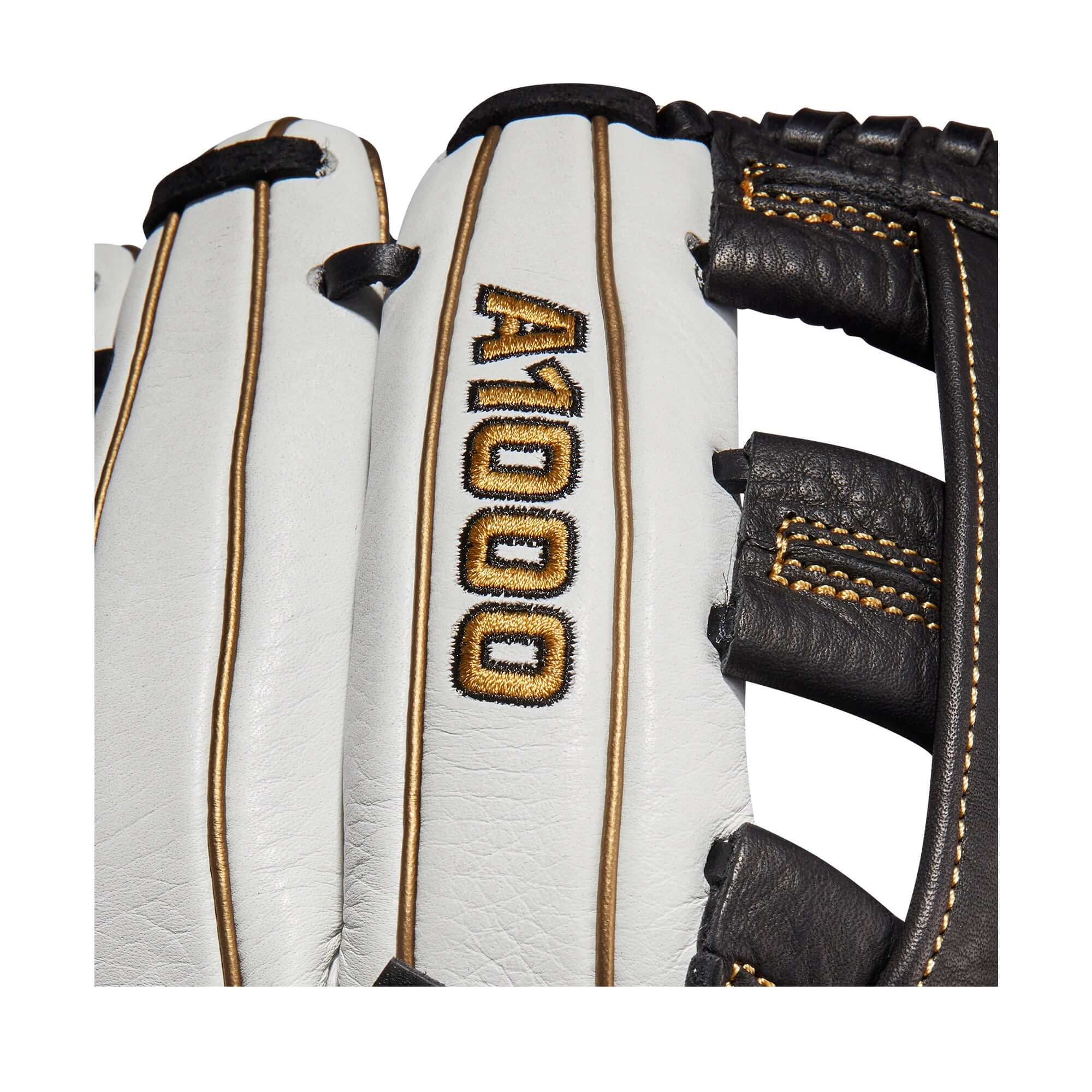 Wilson A1000 Fastpitch IF12 12” White/Black/Blonde leather glove with Dual Post Web