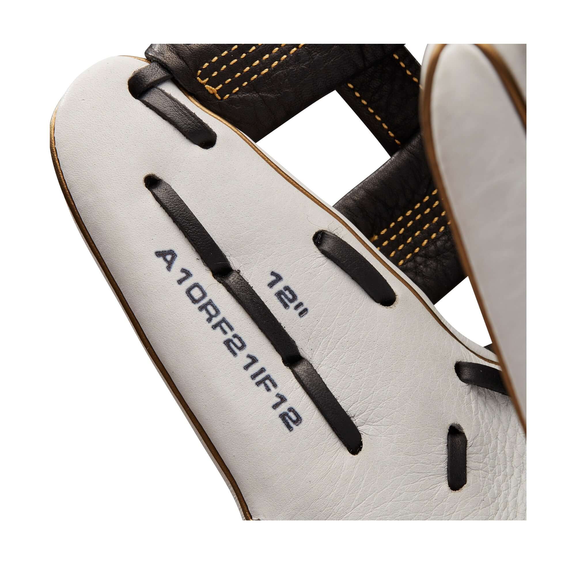 Wilson A1000 Fastpitch IF12 12” White/Black/Blonde leather glove with Dual Post Web