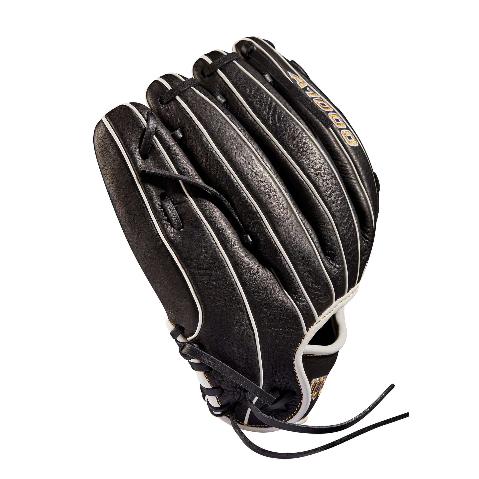 Wilson A1000 Fastpitch P12 LHT 12 Glove, Black/Black/Blonde, Full Grain Leather