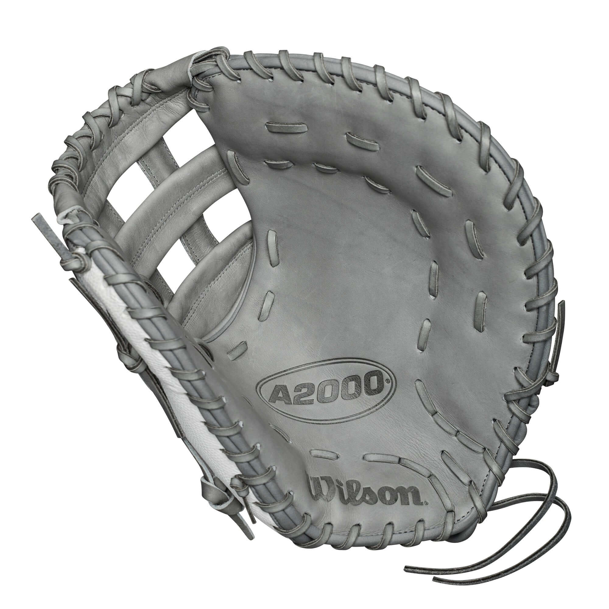 Wilson A2000 Fastpitch FP1B 1B glove, grey/white, left-hand throw