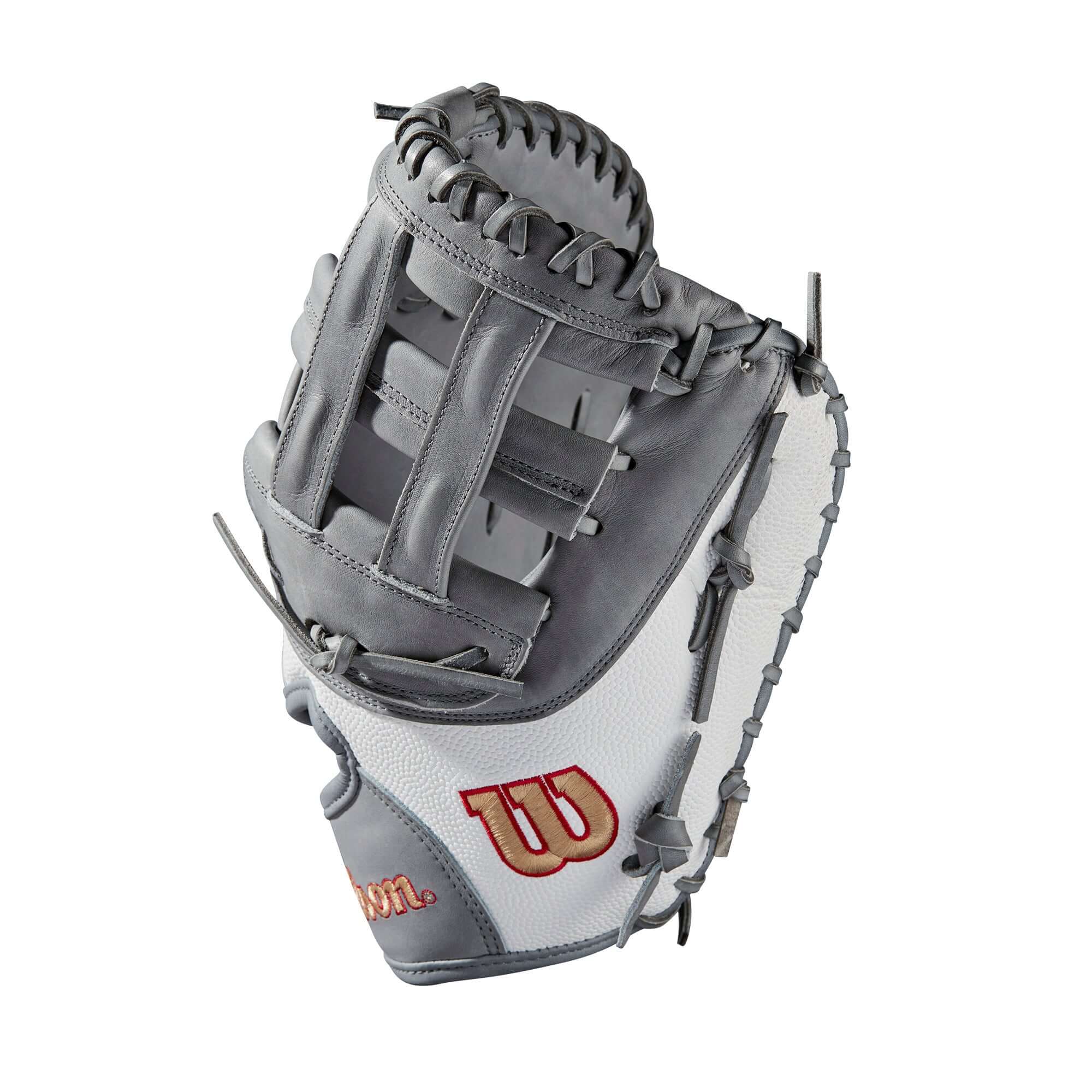 Wilson A2000 Fastpitch FP1B 1B glove, grey/white, left-hand throw