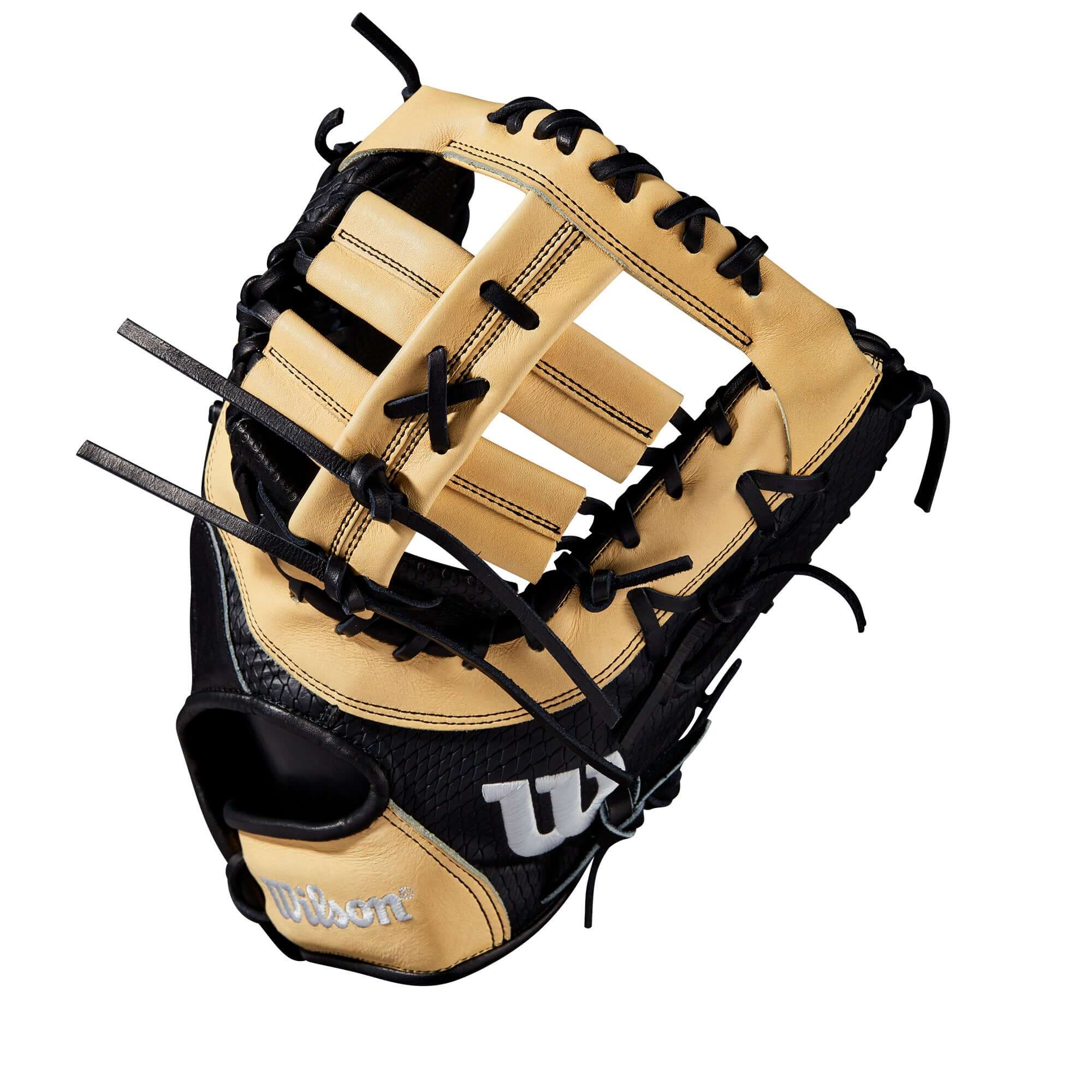Wilson A2K JAB79 GM 12.5 First Base Mitt with Black SuperSnakeSkin and Blonde Pro Stock Leather