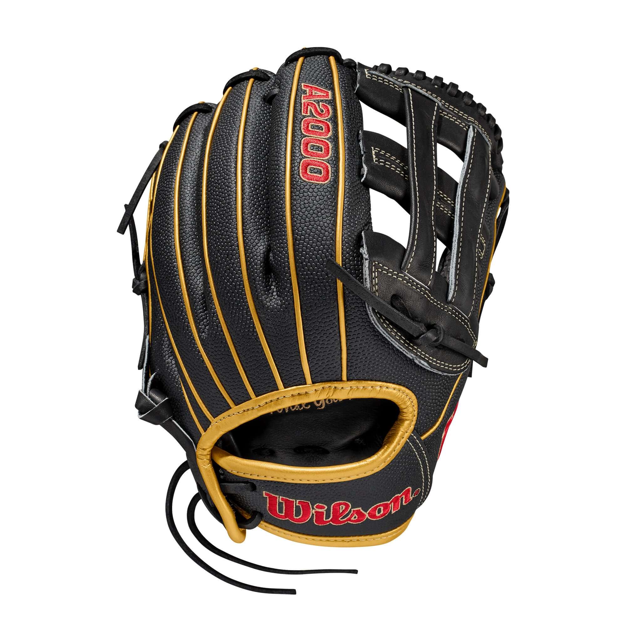 Wilson A2000 Sierra Romero GM 12 inch black and gold baseball glove