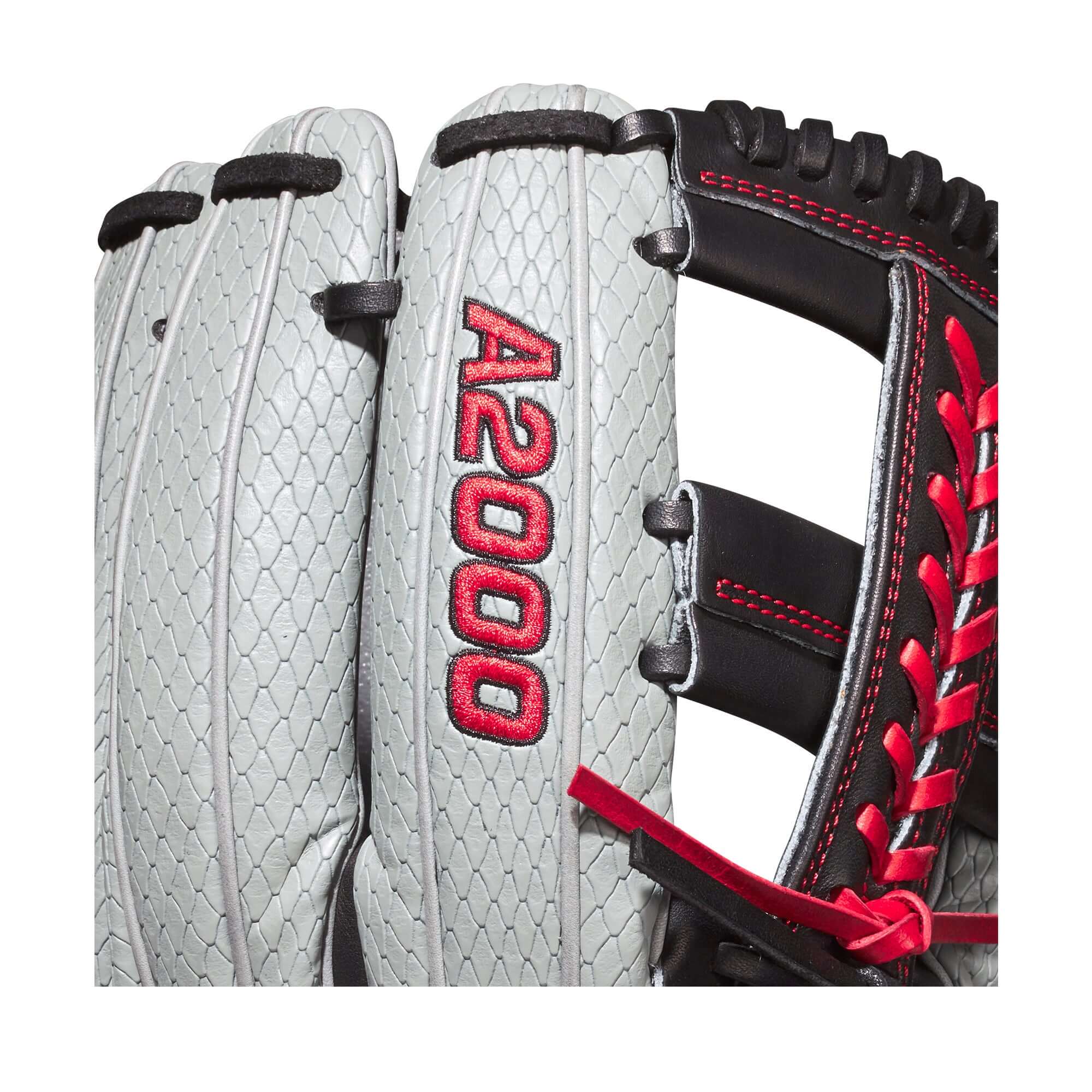 Wilson A2000 1785 SS baseball glove featuring custom design and premium grey leather.