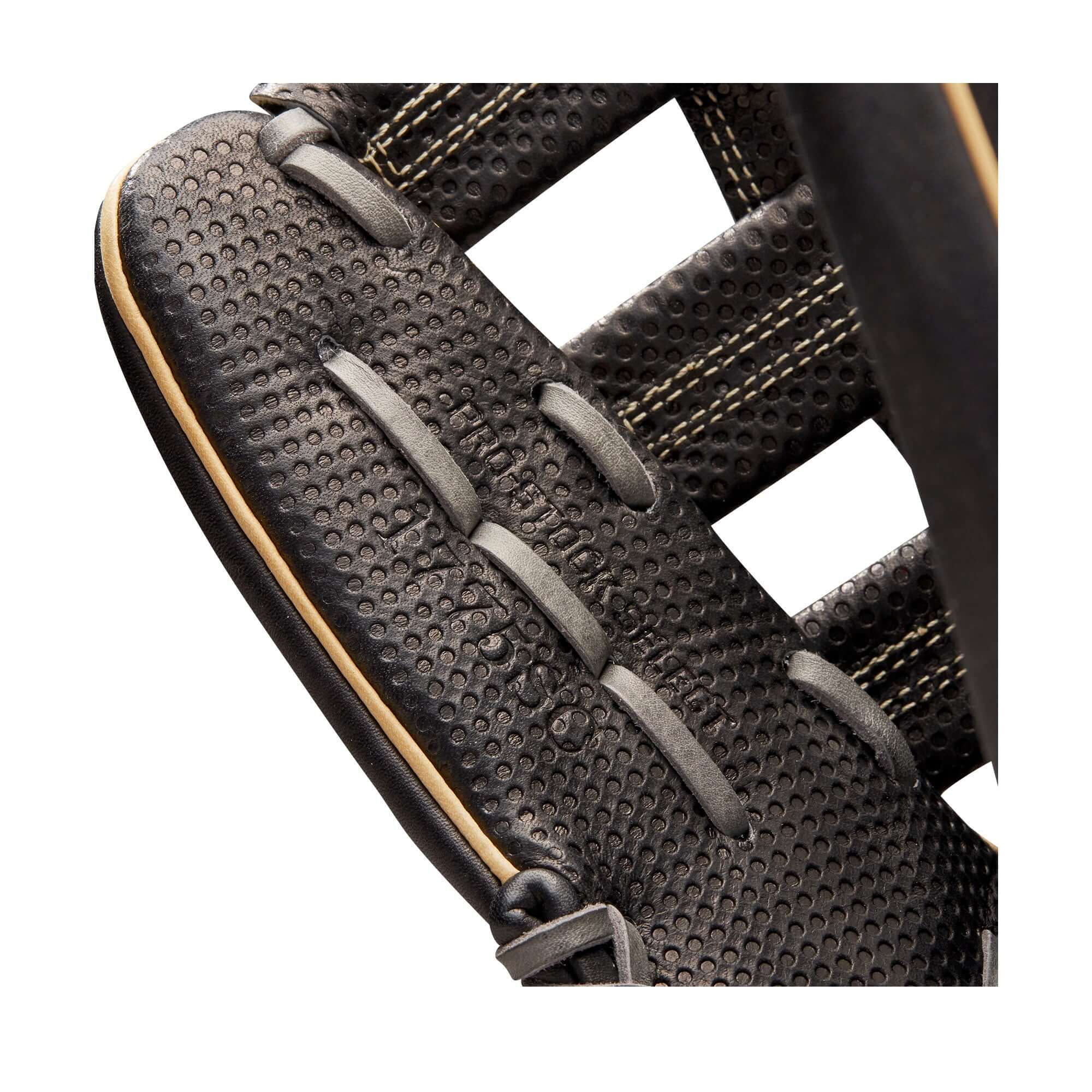 Wilson A2K 1775 12.75 Grey SnakeSkin/Black/Blonde outfield glove with Spin Control Technology.