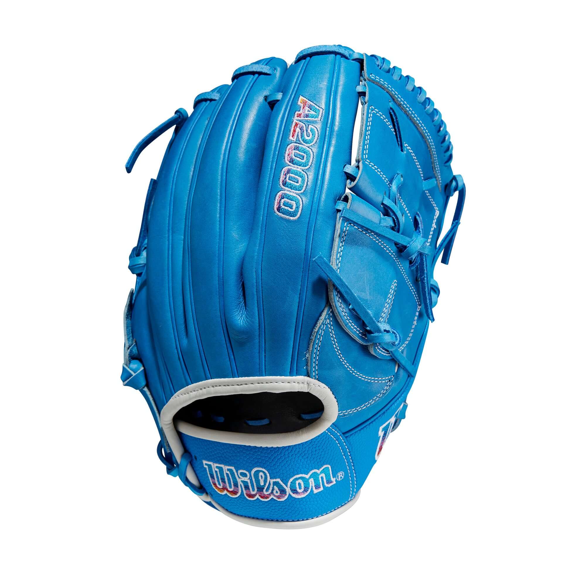 Wilson A2000 B2 Love The Moment 12 Pitcher's Glove, Left-Handed, Autism Speaks Blue Leather, Closed Two-Piece Web.