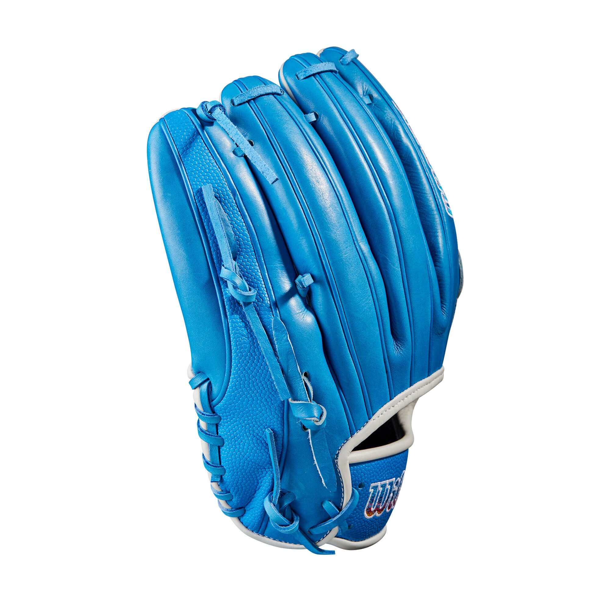 Wilson A2000 B2 Love The Moment 12 Pitcher's Glove, Left-Handed, Autism Speaks Blue Leather, Closed Two-Piece Web.