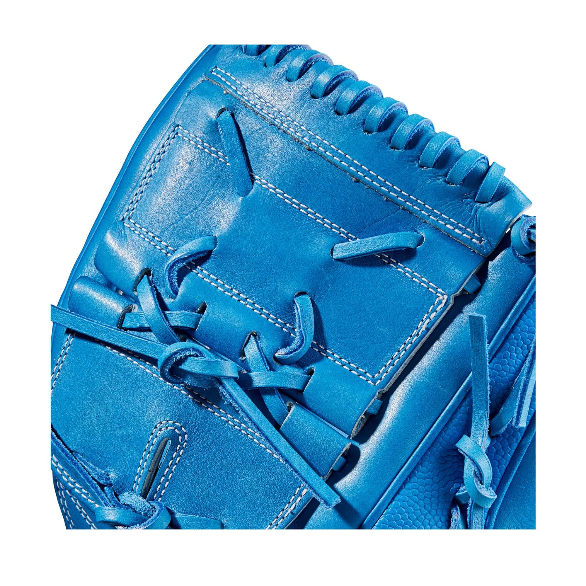 Wilson A2000 B2 Love The Moment 12 Pitcher's Glove, Left-Handed, Autism Speaks Blue Leather, Closed Two-Piece Web.