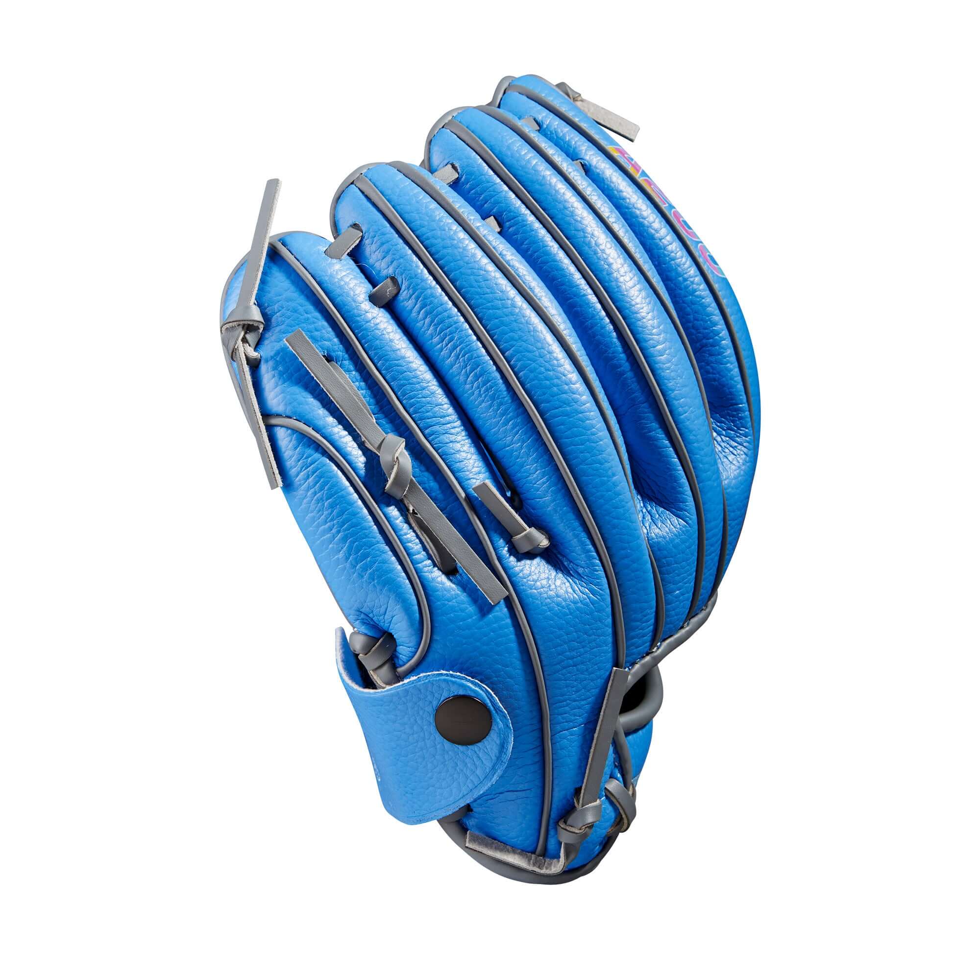 Wilson A200 Love the Moment 10 T-Ball Glove displaying Autism Speaks Blue colorway.