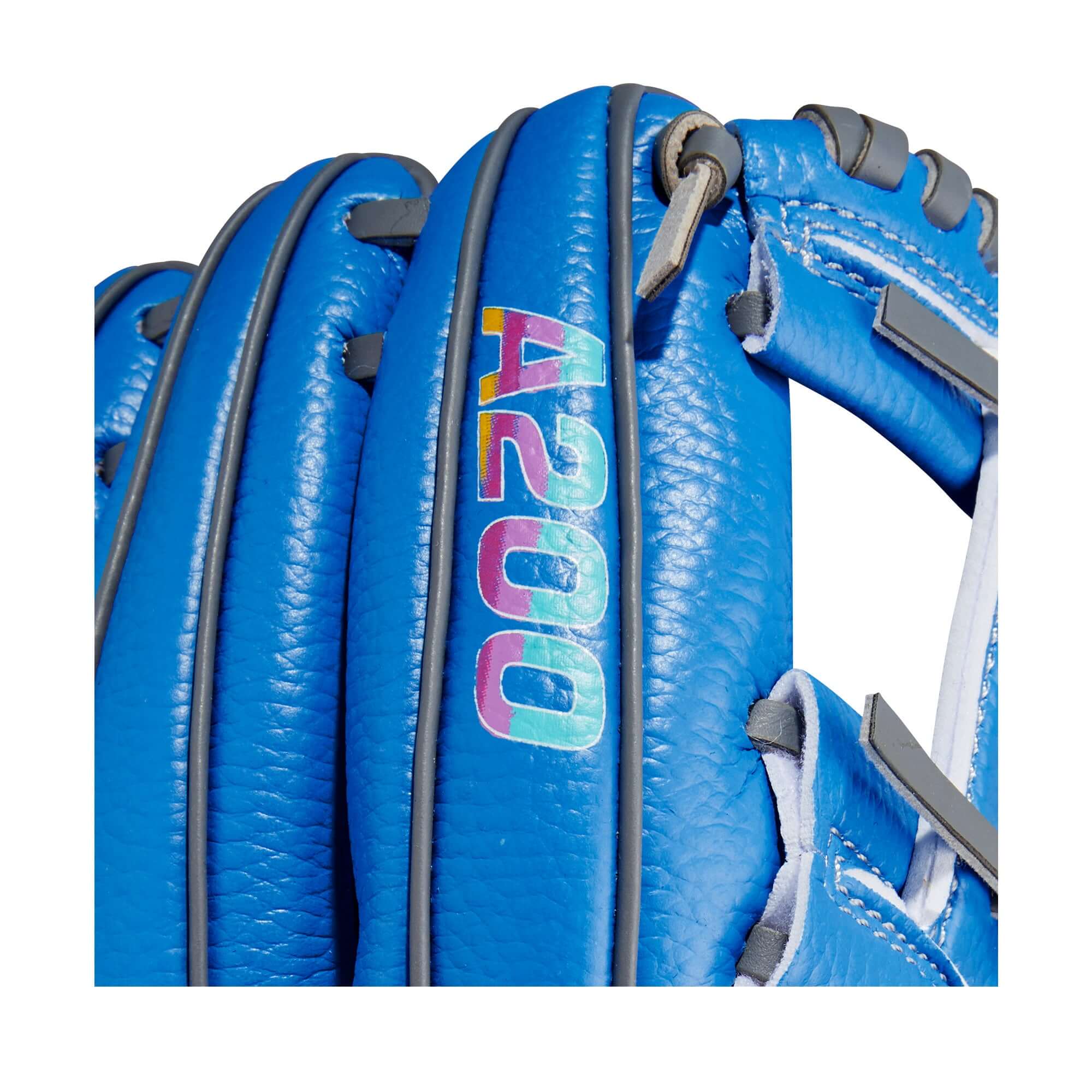 Wilson A200 Love the Moment 10 T-Ball Glove displaying Autism Speaks Blue colorway.