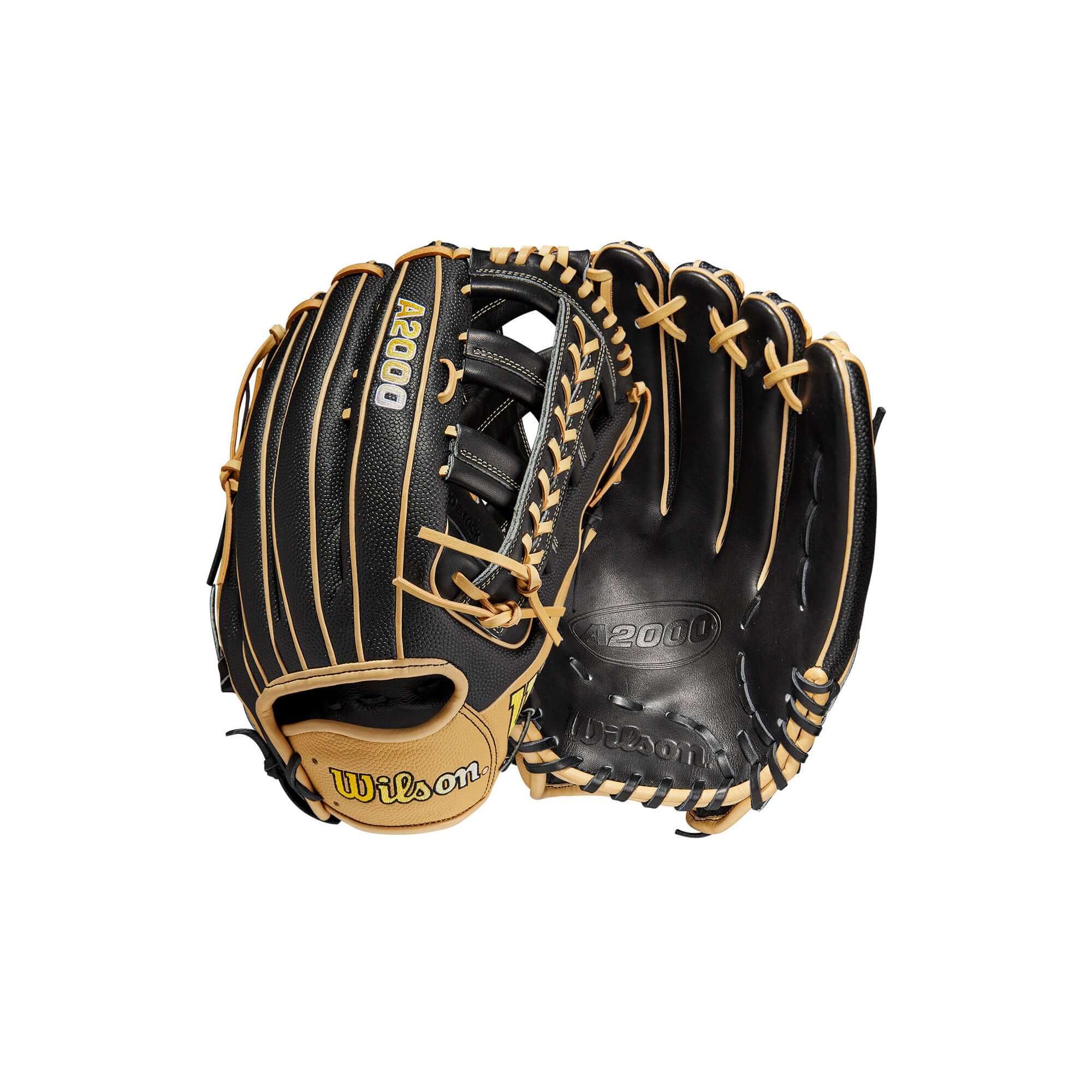 Wilson 2023 A2000 1810SS Black/Blonde 12.75 outfield glove with Pro Stock leather and SuperSkin back