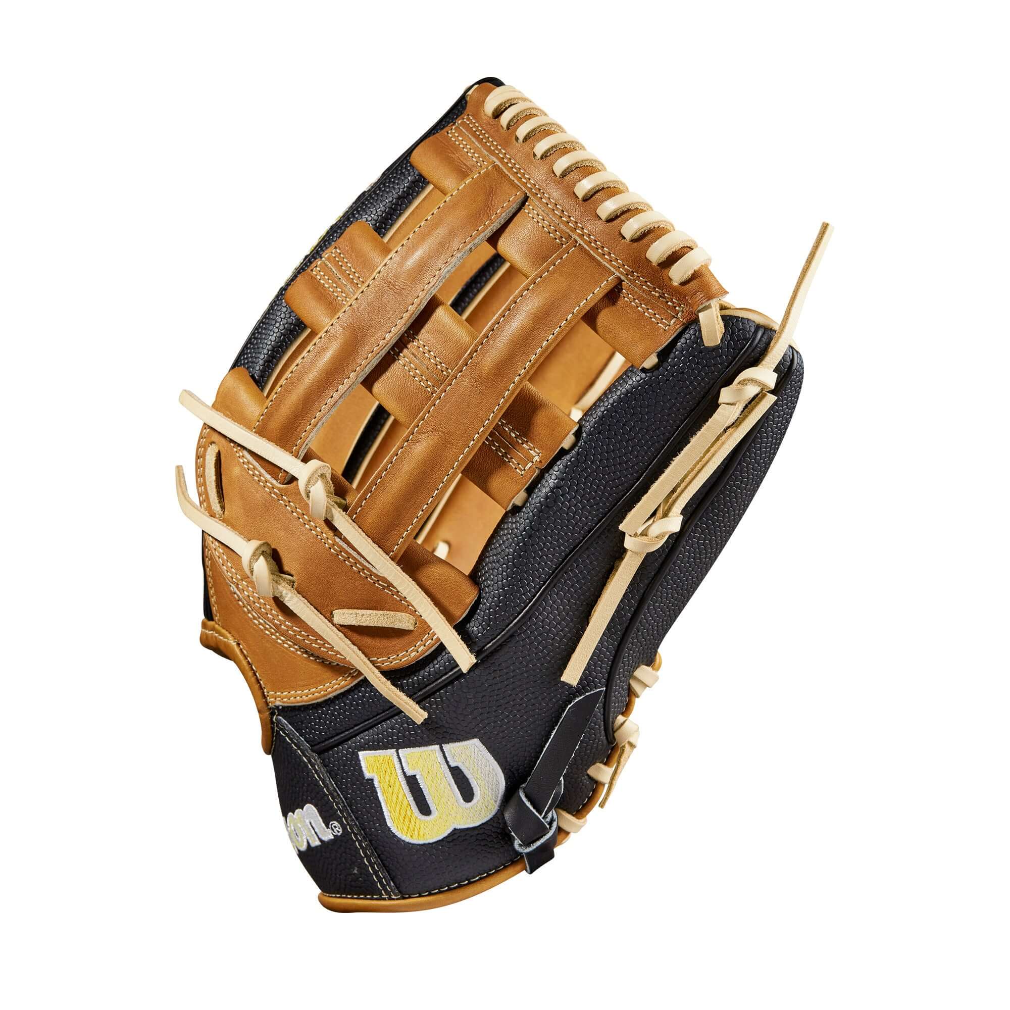 Wilson A2000 1799SS LHT 12.75 glove in Saddle Tan and Black SuperSkin
