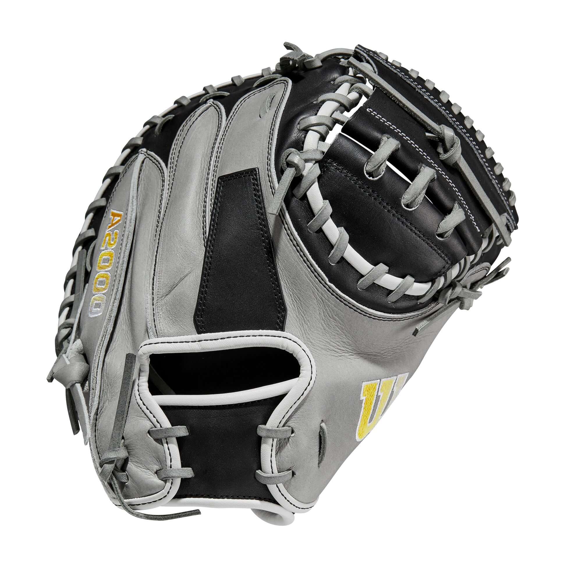 Wilson A2000 M2 33.5-inch Grey/Black Catcher's Mitt with Thumb Protection