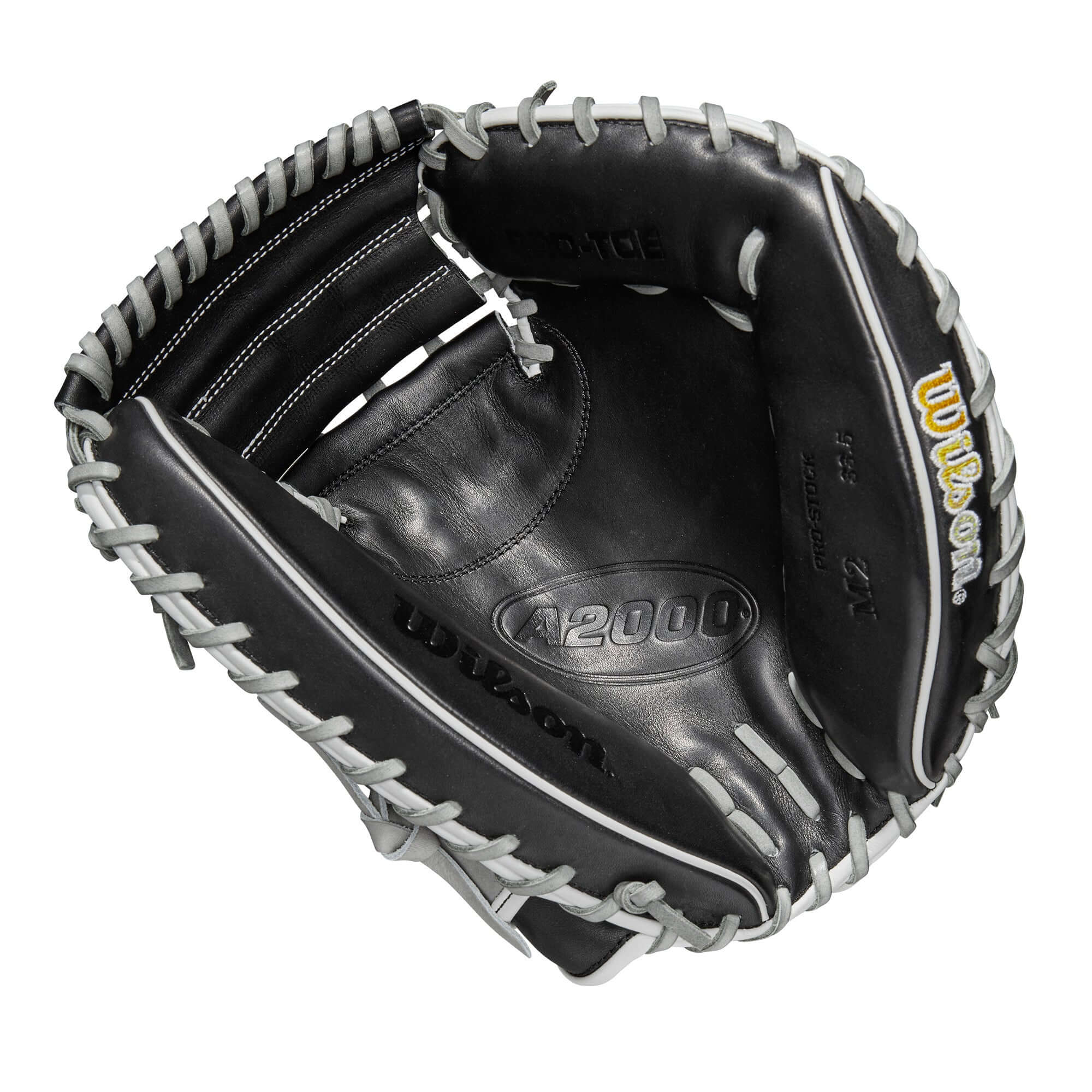 Wilson A2000 M2 33.5-inch Grey/Black Catcher's Mitt with Thumb Protection