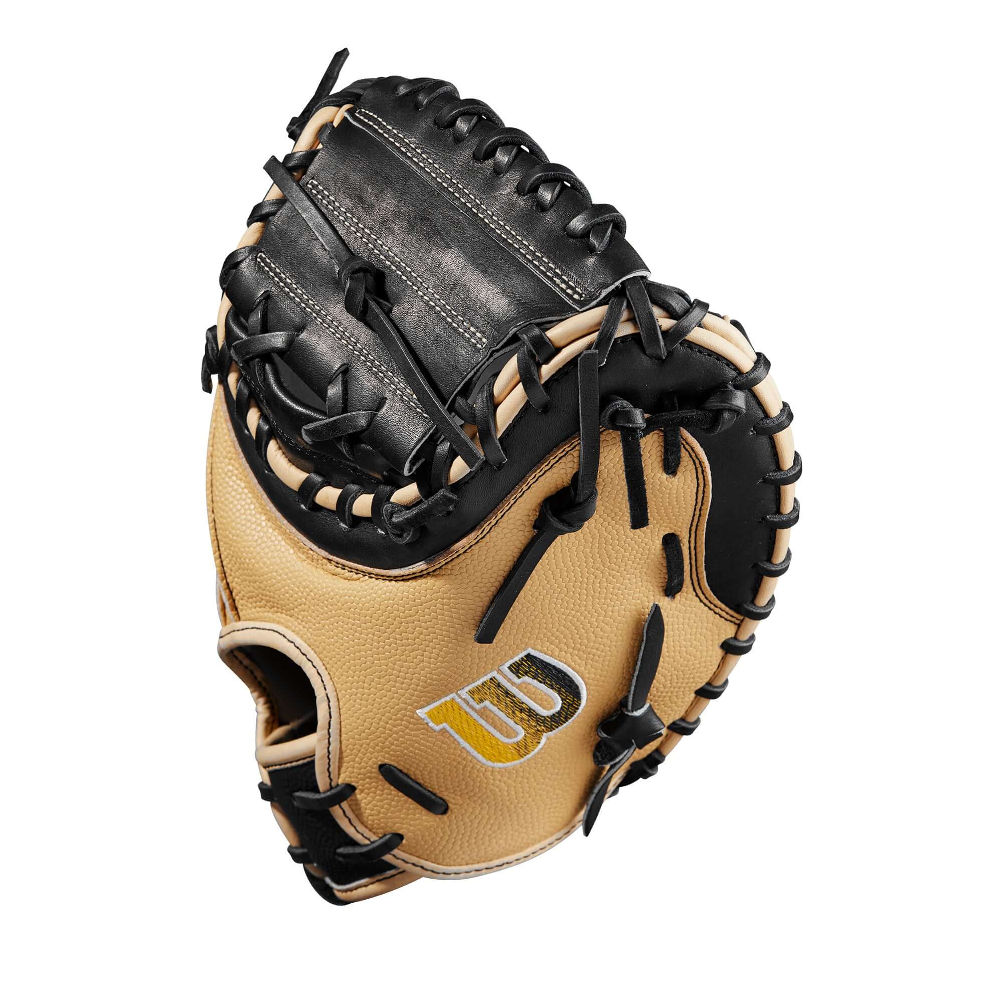 Wilson A2000 34 Catcher's Mitt, Blonde/Black, SuperSkin back, Half Moon web