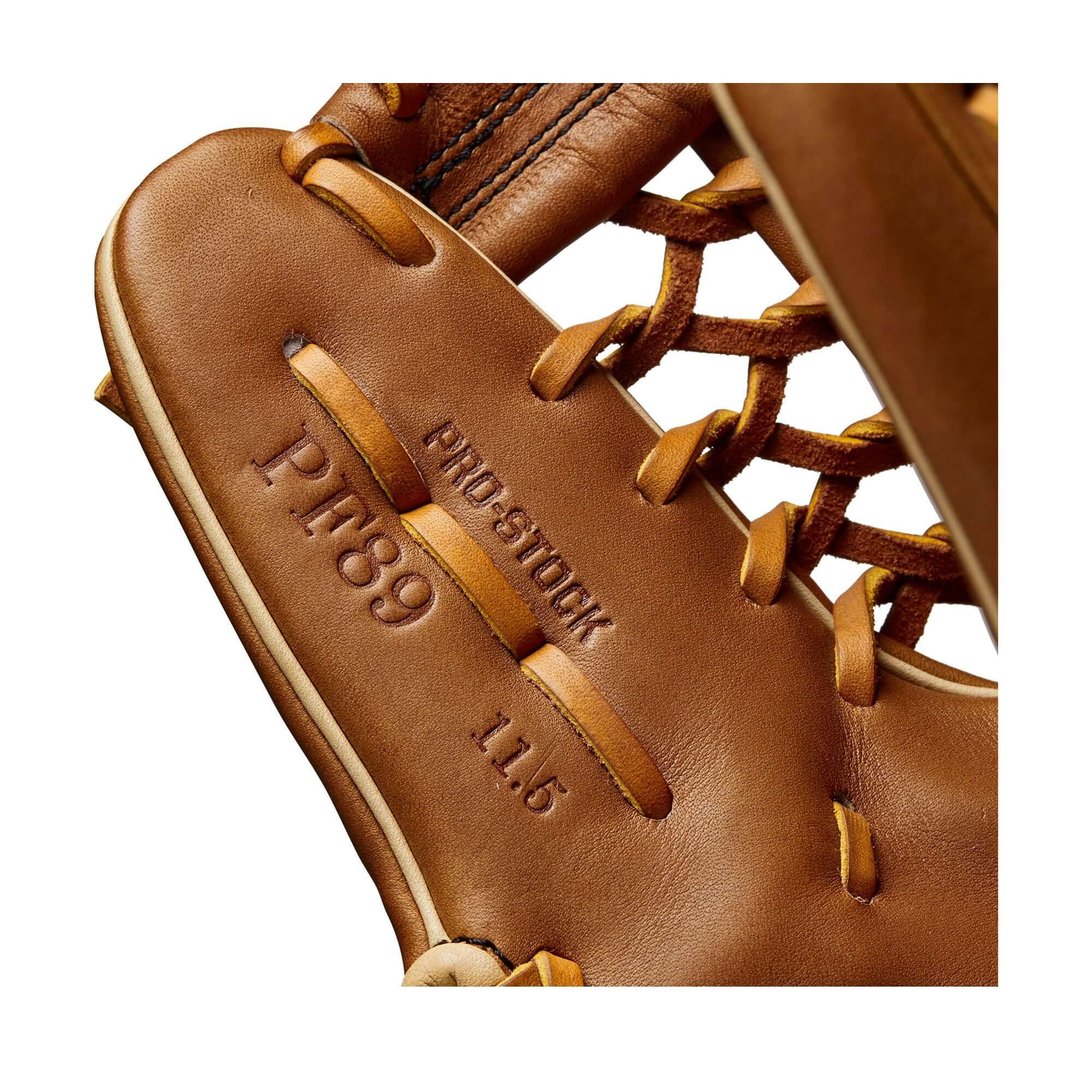 Wilson 2023 A2000 PF89 11.5-inch infield and pitcher's glove in Saddle Tan/Blonde
