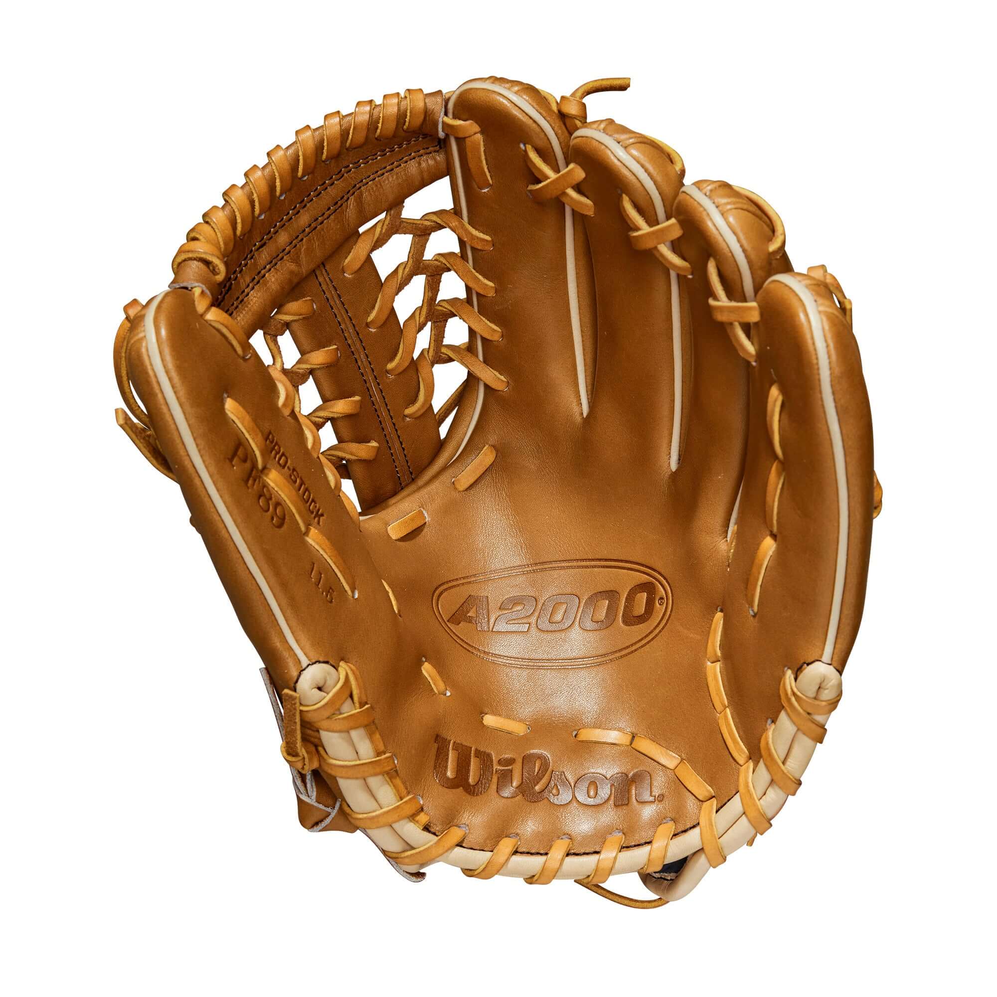 Wilson A2000 PF89 11.5-inch infield glove with Pedroia Fit Technology, ideal for players with smaller hands
