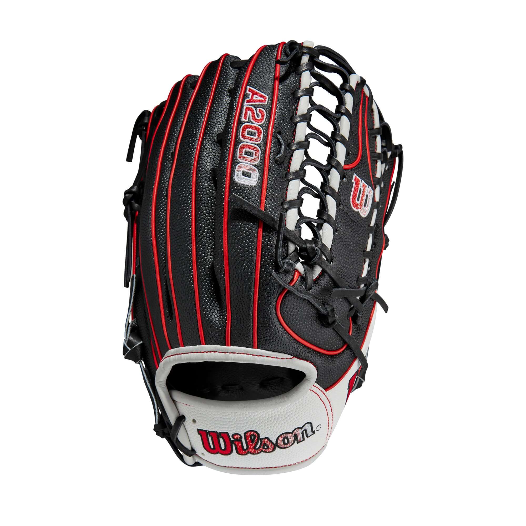 Wilson A2000 OT7SS 12.75-inch glove with Spin Control Technology, left-hand throw, black Pro Stock leather palm